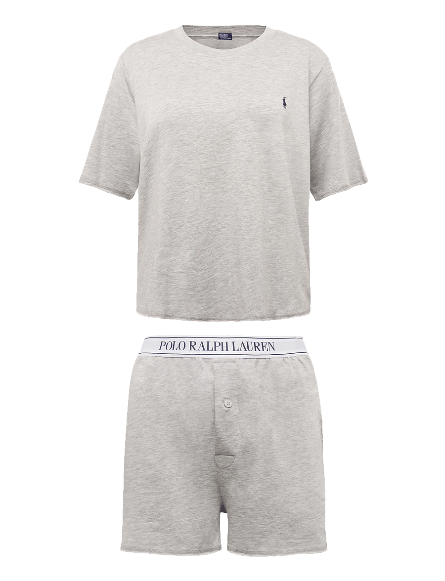 Polo Ralph Lauren Intimates - French Terry Short-Sleeve Pajama Set - pyjamas - heathergrey - 1