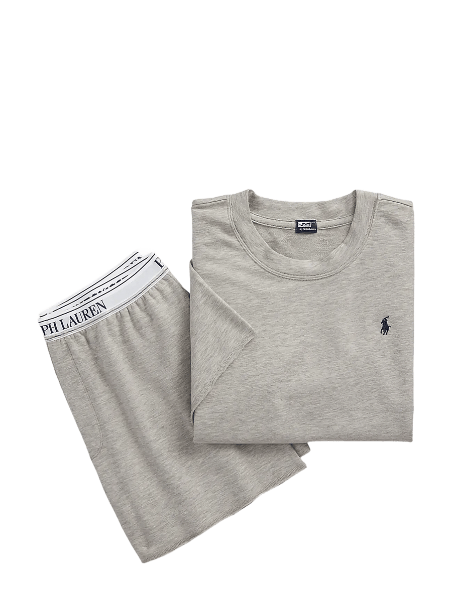 Polo Ralph Lauren Intimates - French Terry Short-Sleeve Pajama Set - pyjamas - heathergrey - 1