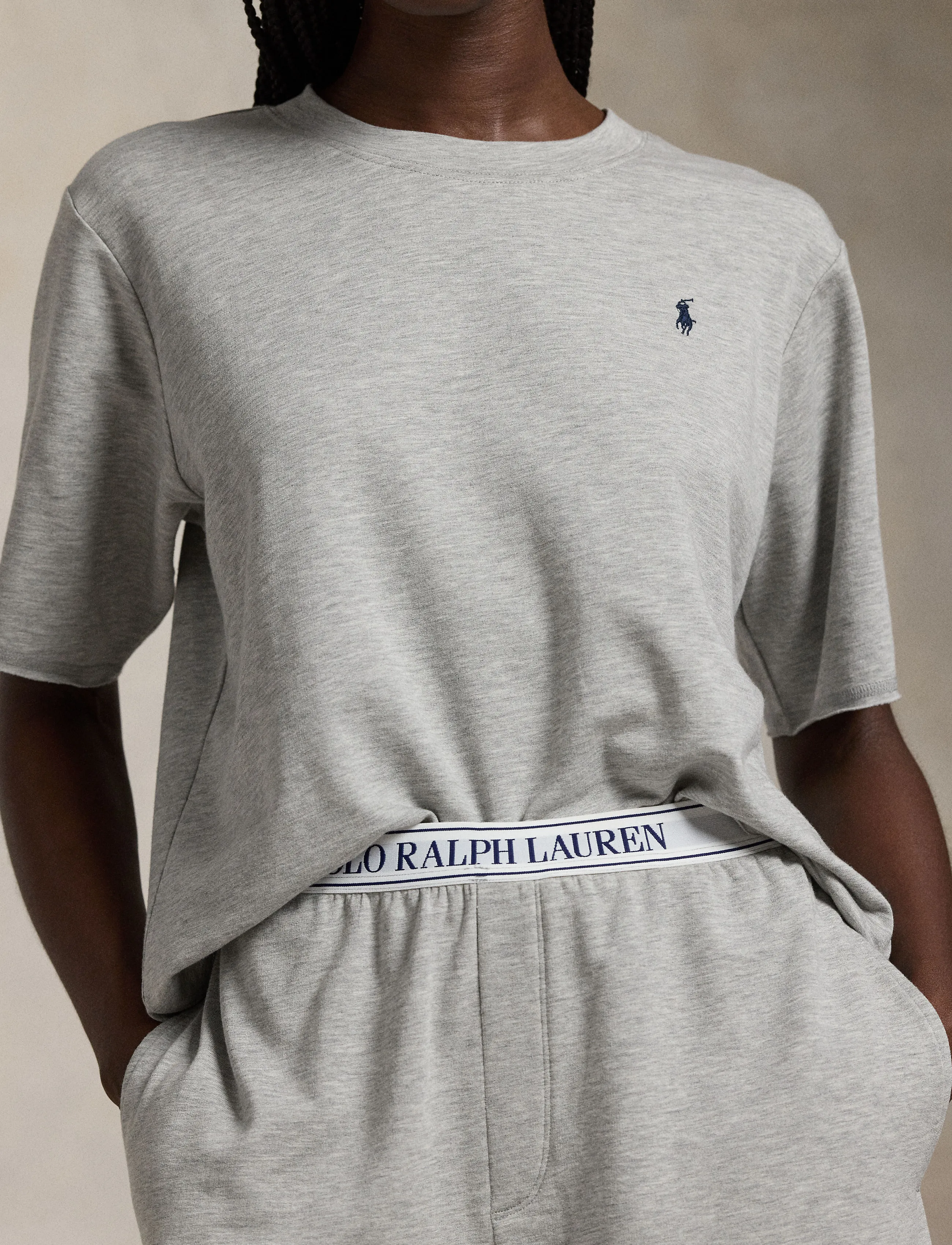 Polo Ralph Lauren Intimates - French Terry Short-Sleeve Pajama Set - pyjamas - heathergrey - 3
