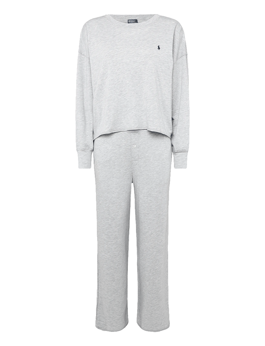 Polo Ralph Lauren Intimates - French Terry Long-Sleeve Pajama Set - pyjamas - heathergrey - 1