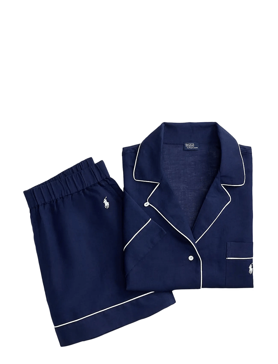 Polo Ralph Lauren Intimates - French Terry Short-Sleeve Pajama Set - pyjamas - navy - 1