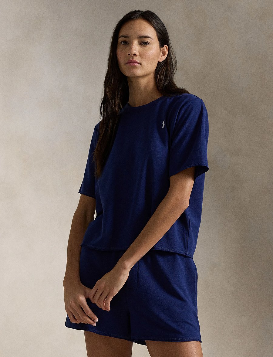 Polo Ralph Lauren Intimates - French Terry Short-Sleeve Pajama Set - pyjamas - navy - 2