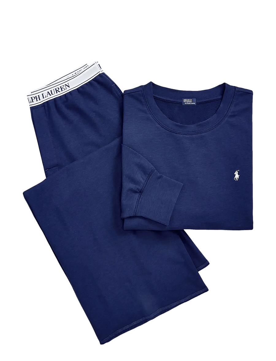 Polo Ralph Lauren Intimates - Sweatshirt & Wide Leg Pant Set - pyjamas - navy - 1