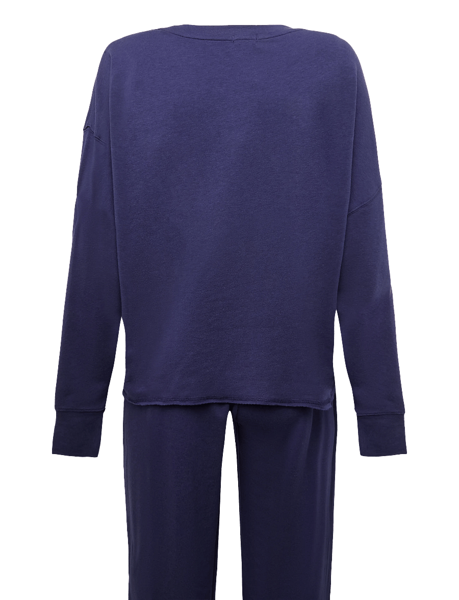 Polo Ralph Lauren Intimates - Sweatshirt & Wide Leg Pant Set - pyjamas - navy - 2