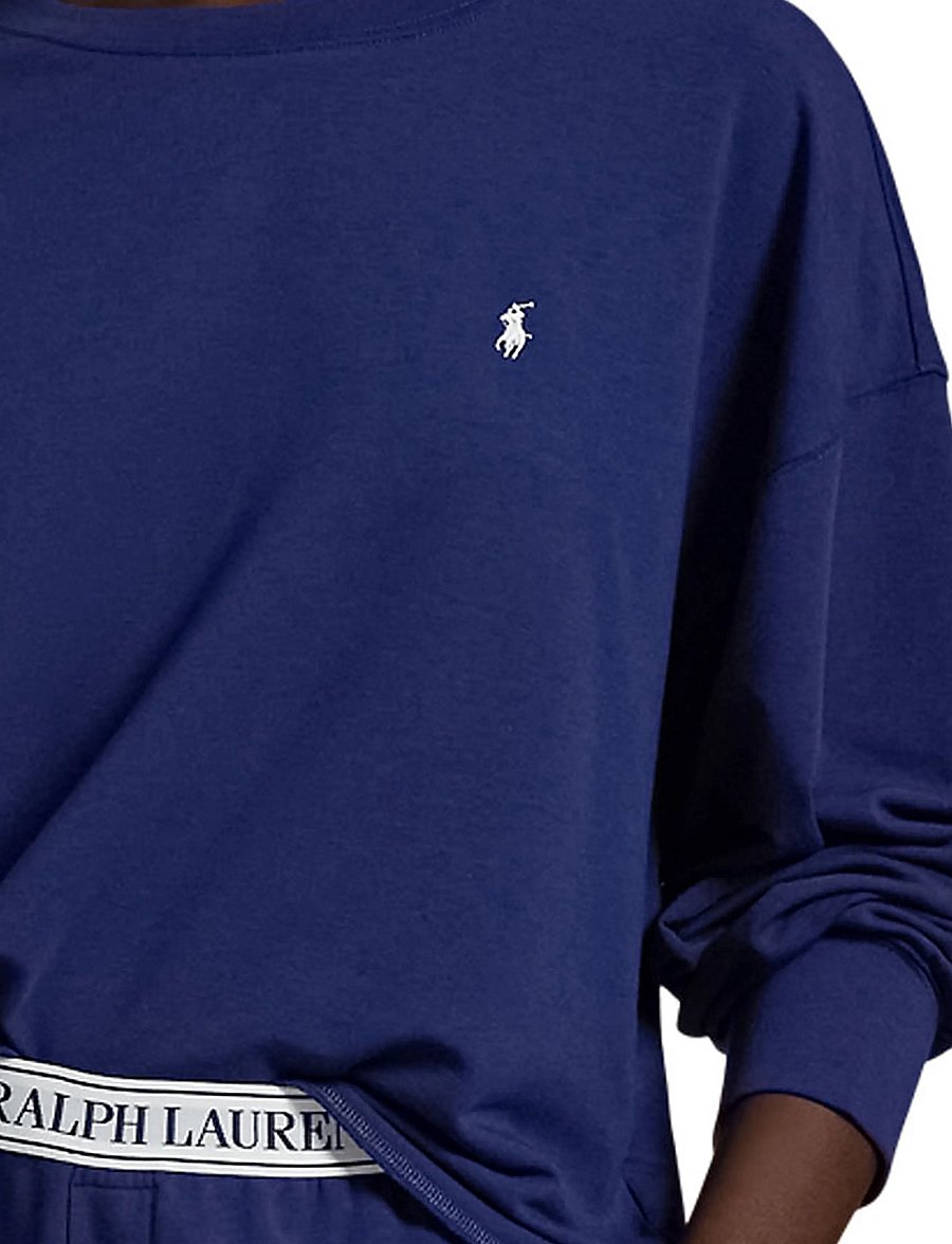 Polo Ralph Lauren Intimates - Sweatshirt & Wide Leg Pant Set - pyjamas - navy - 2