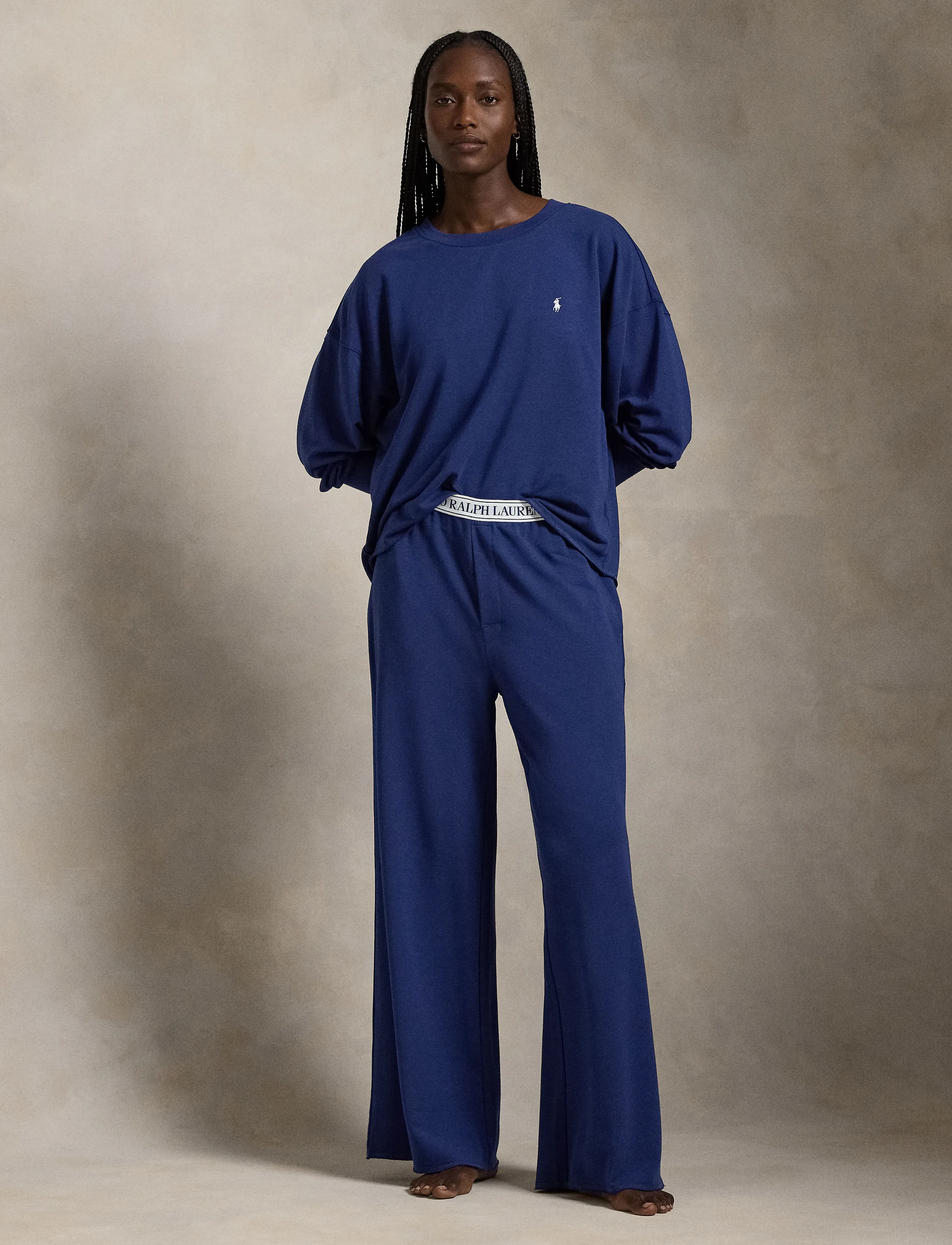 Polo Ralph Lauren Intimates - Sweatshirt & Wide Leg Pant Set - pyjamas - navy - 3