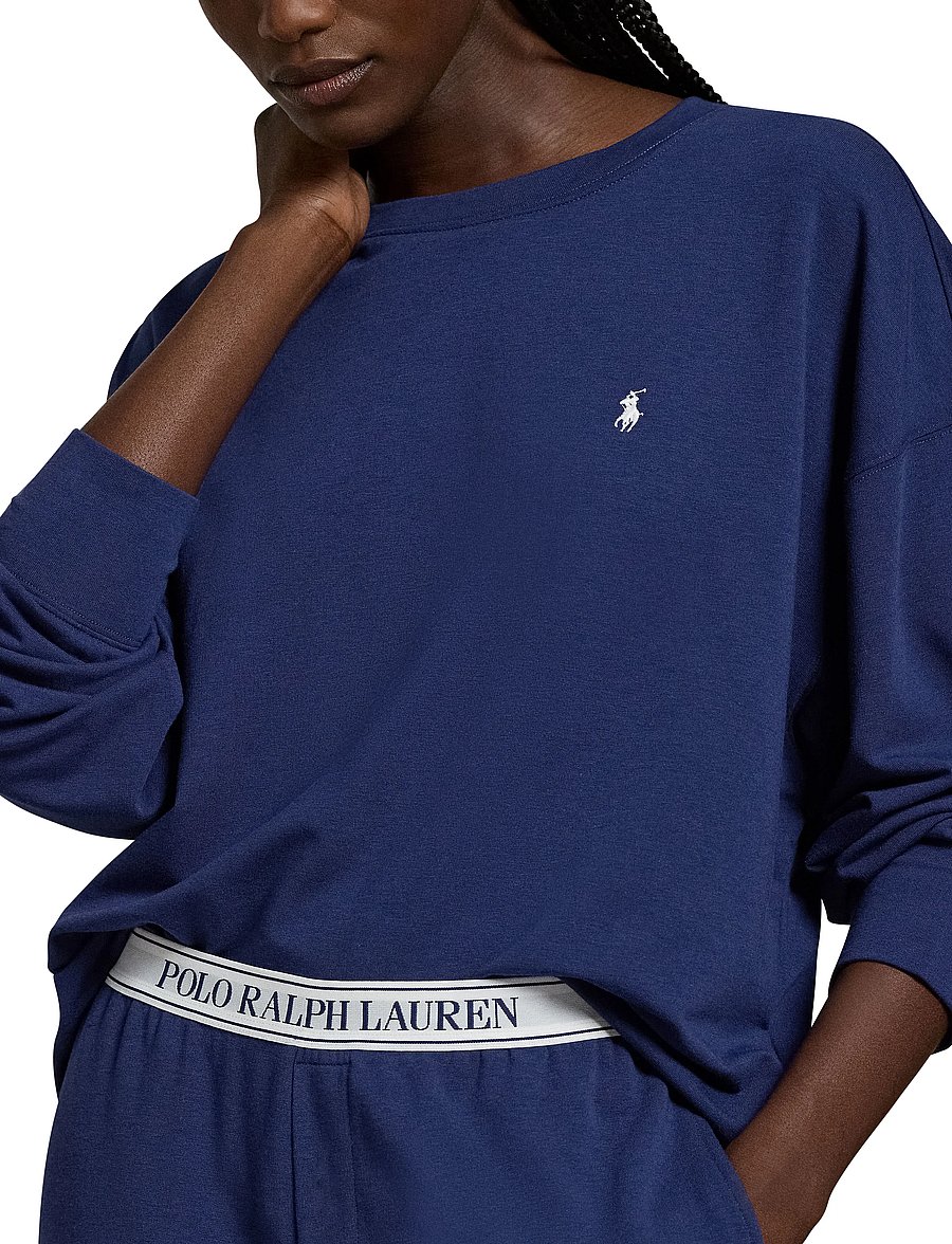 Polo Ralph Lauren Intimates - Sweatshirt & Wide Leg Pant Set - pyjamas - navy - 4