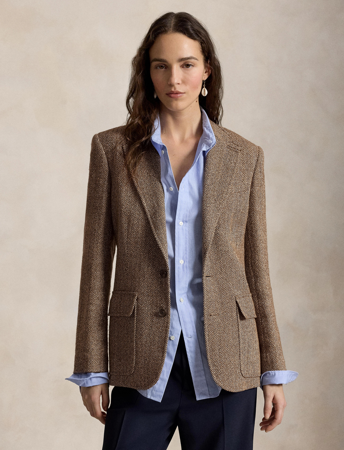 Polo Ralph Lauren Herringbone Linen-Blend Blazer - - 32 1