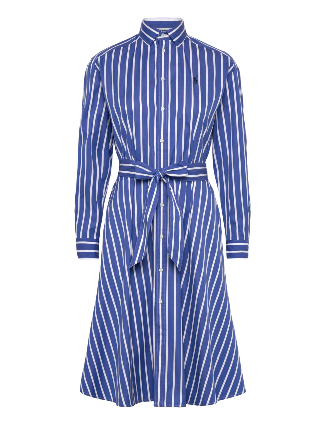 Polo Ralph Lauren Belted Wide-Stripe Cotton Shirtdress - - 30 1