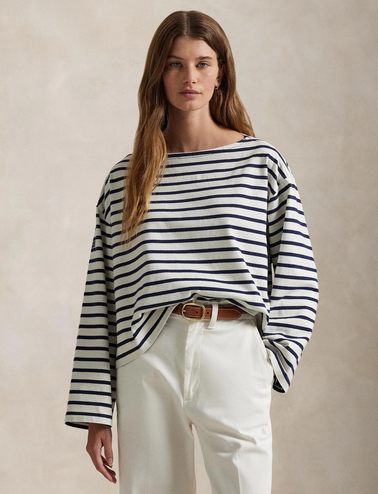 Polo Ralph Lauren Striped Boatneck Mariner Tee - - XS 1