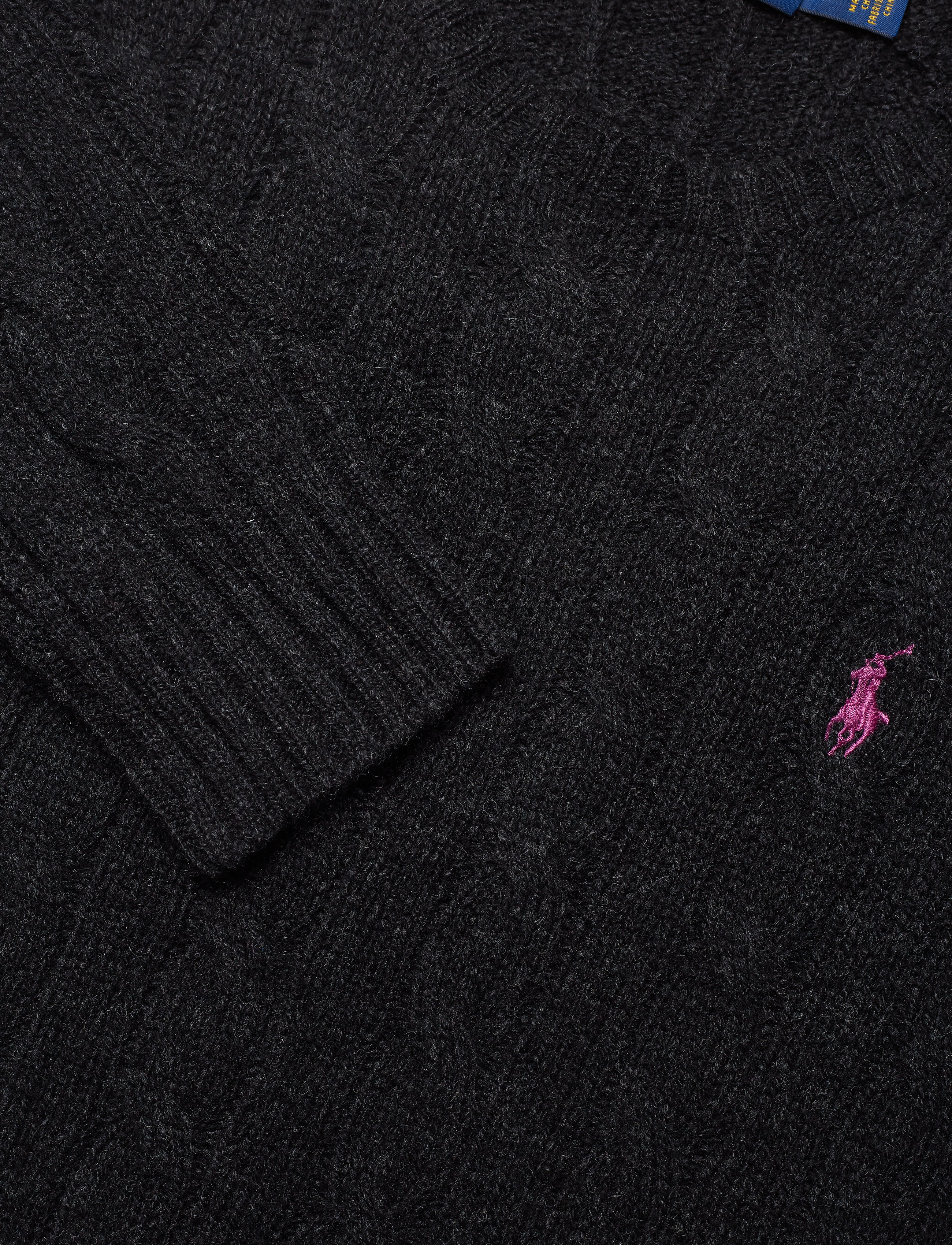 Polo Ralph Lauren - Cable Wool-Blend Sweater - charcoal heather - 2