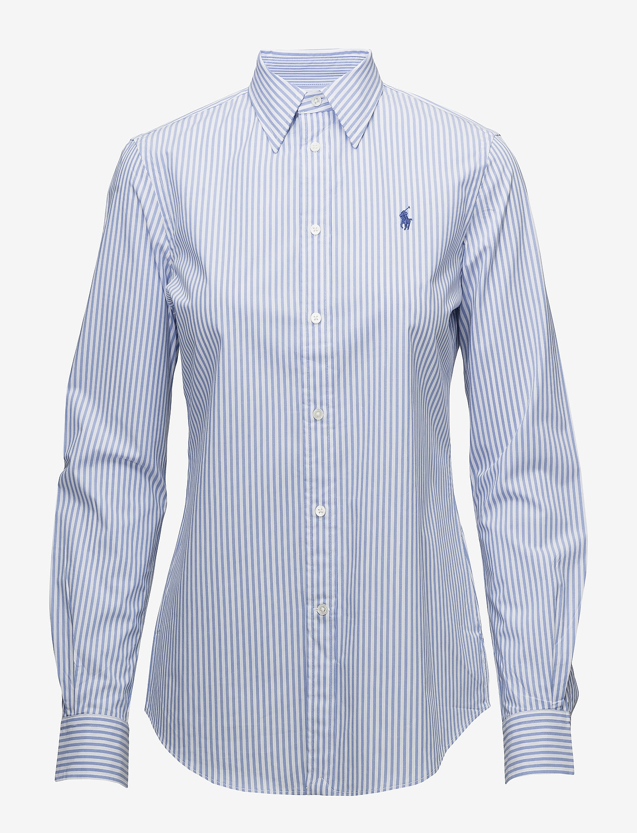 Stretch slim striped shirt