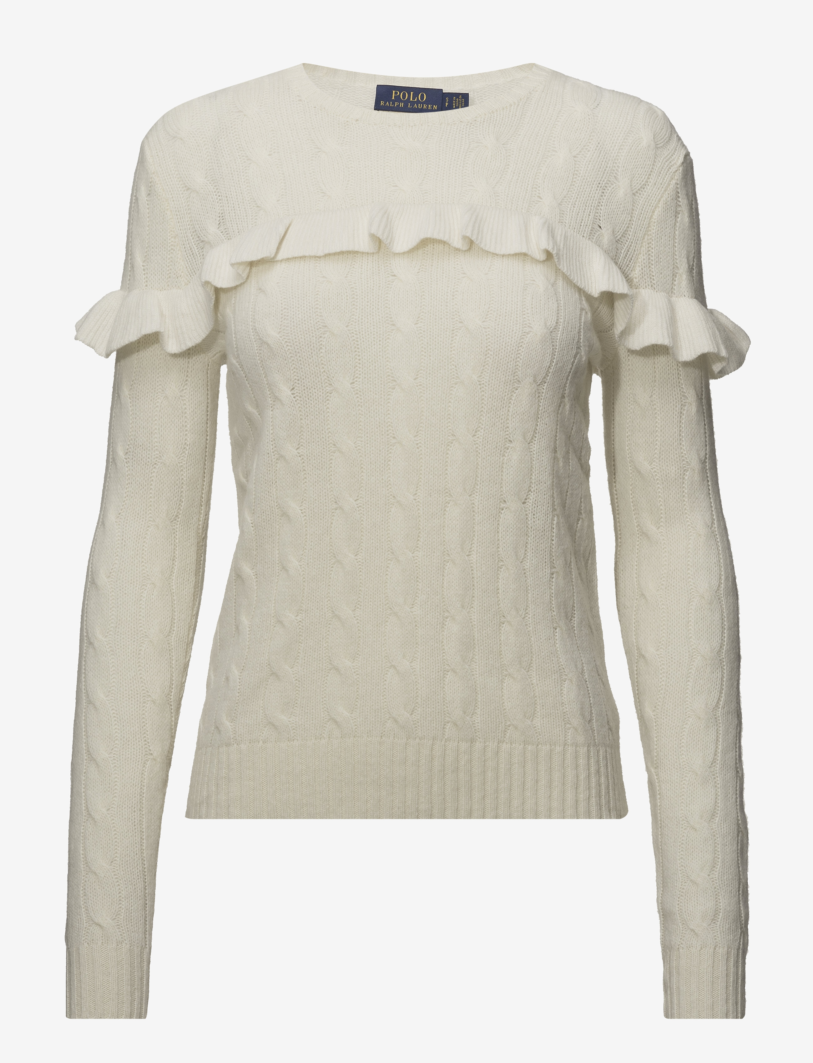 Polo Ralph Lauren - Ruffled Wool-Blend Sweater - cream - 0