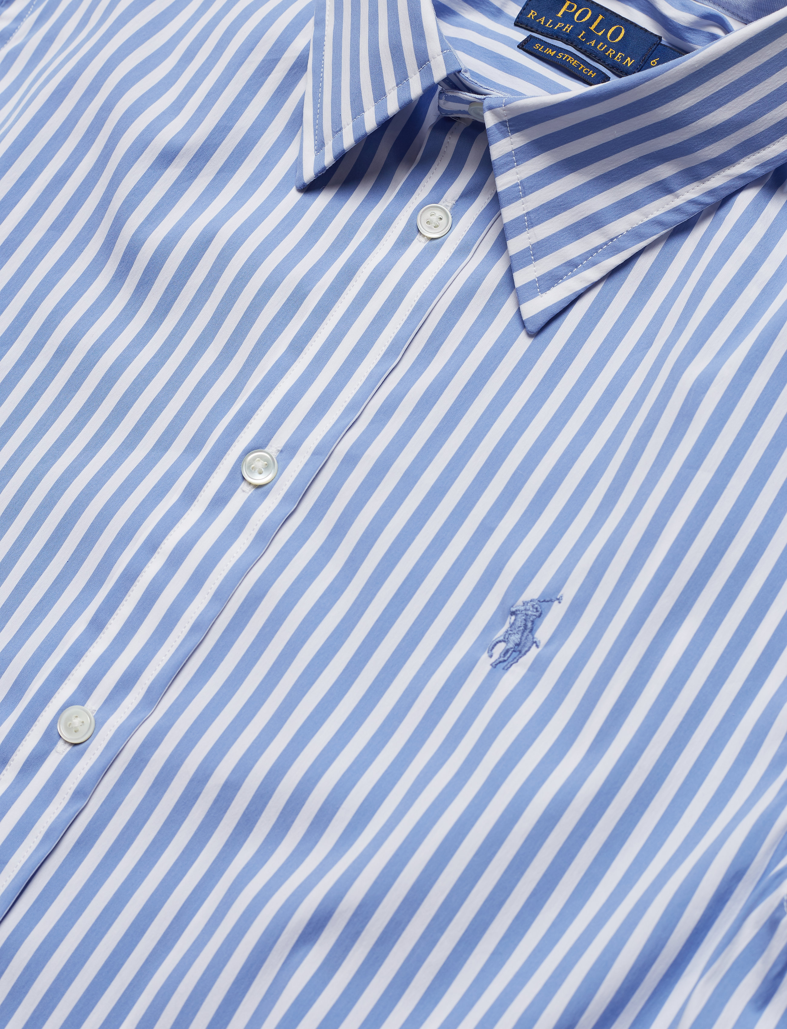 Polo Ralph Lauren - Stretch Slim Fit Striped Shirt - 952g white/dress - 2
