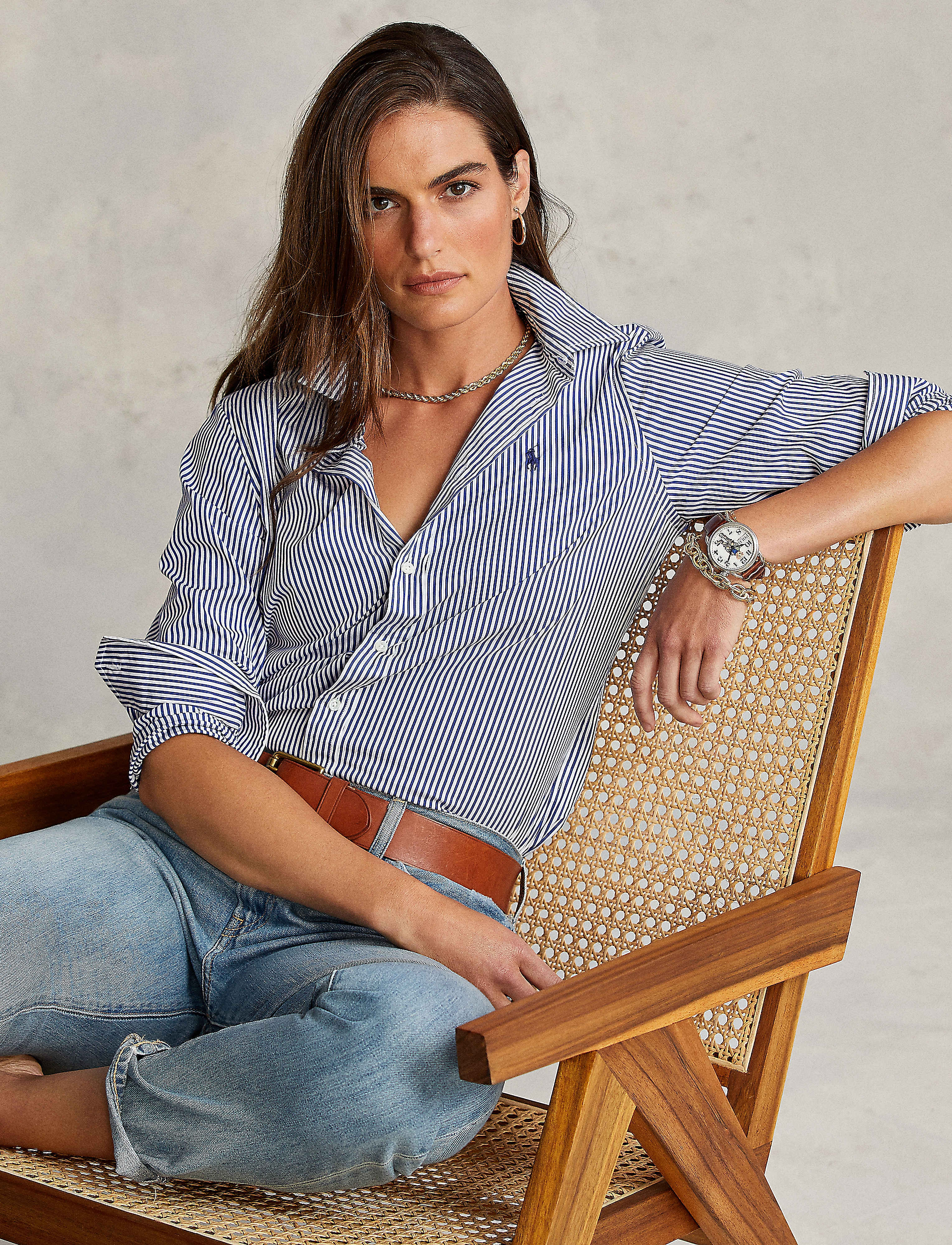 Polo Ralph Lauren - Classic Fit Striped Shirt - 511a navy/white - 2
