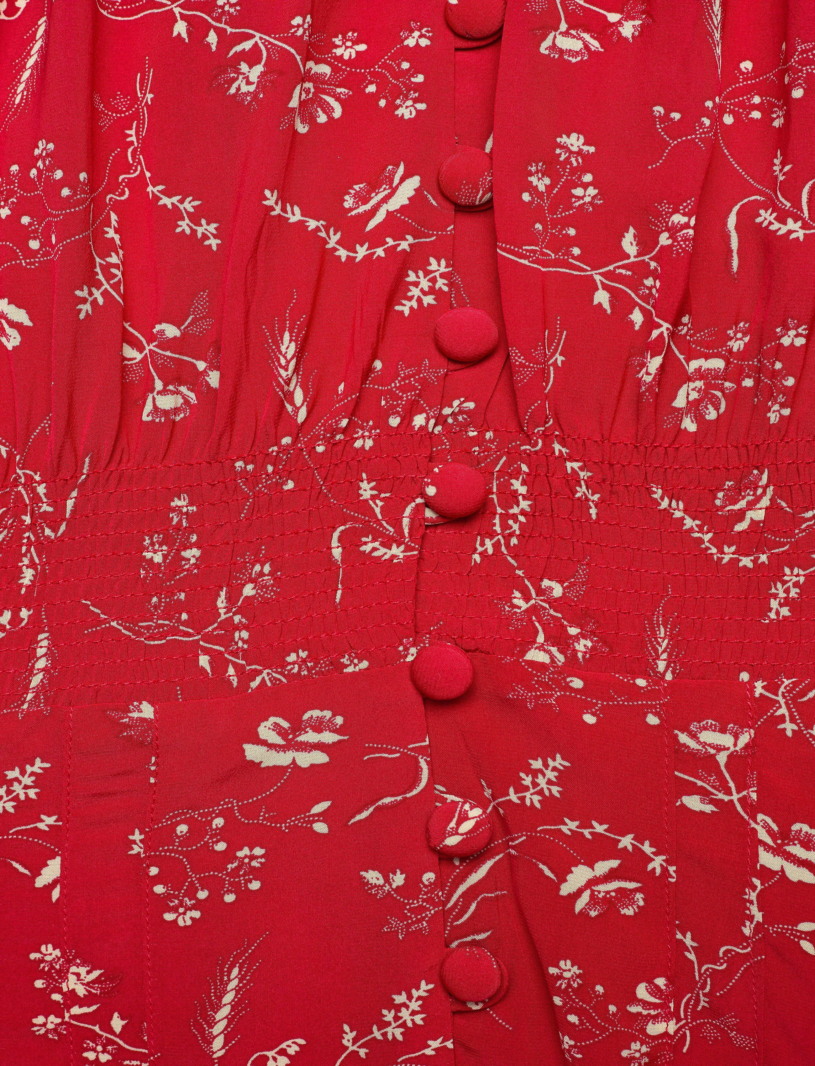 Polo Ralph Lauren - Crepe Peplum Blouse - 787 tender red fl - 3