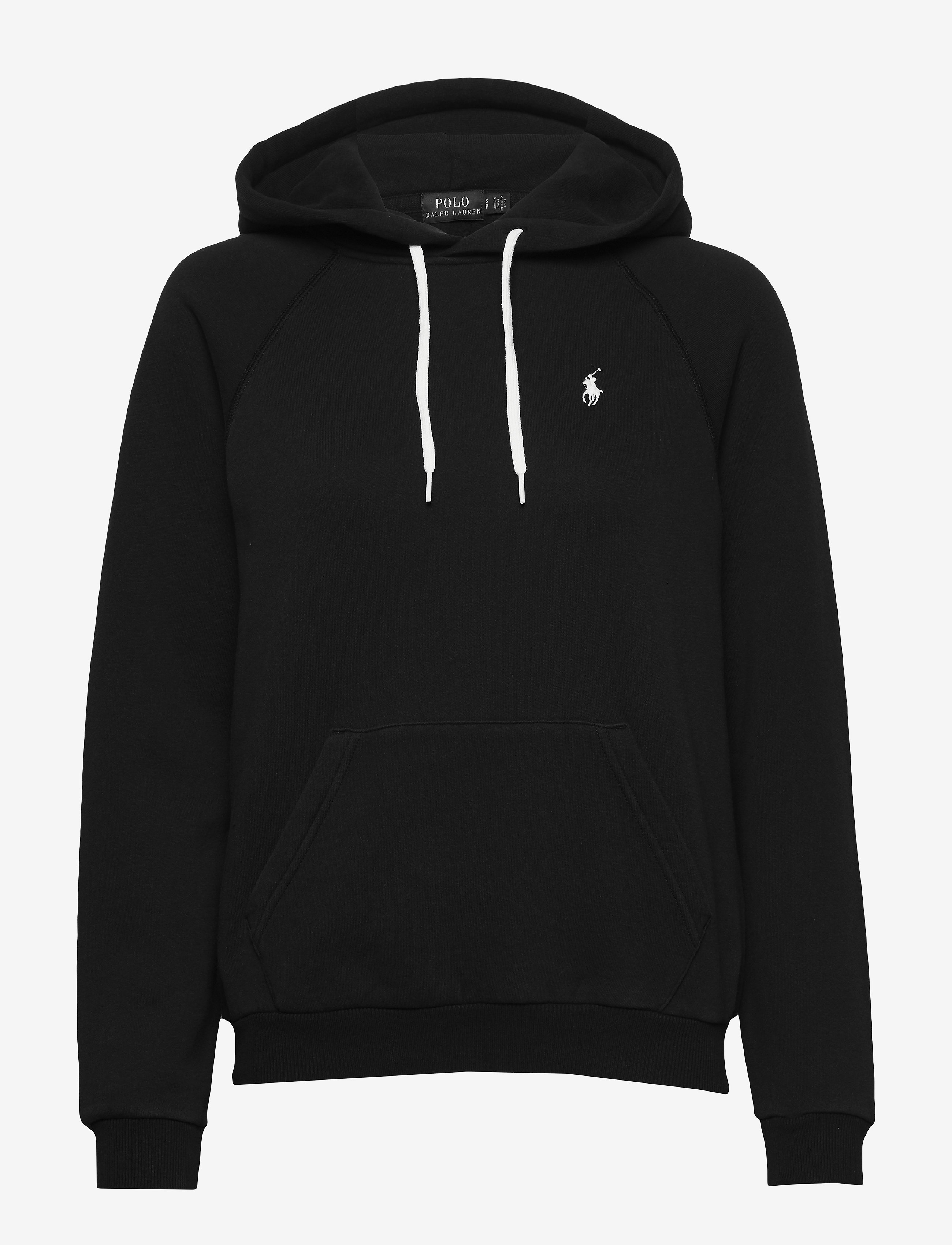 Fleece Pullover Hoodie - POLO BLACK