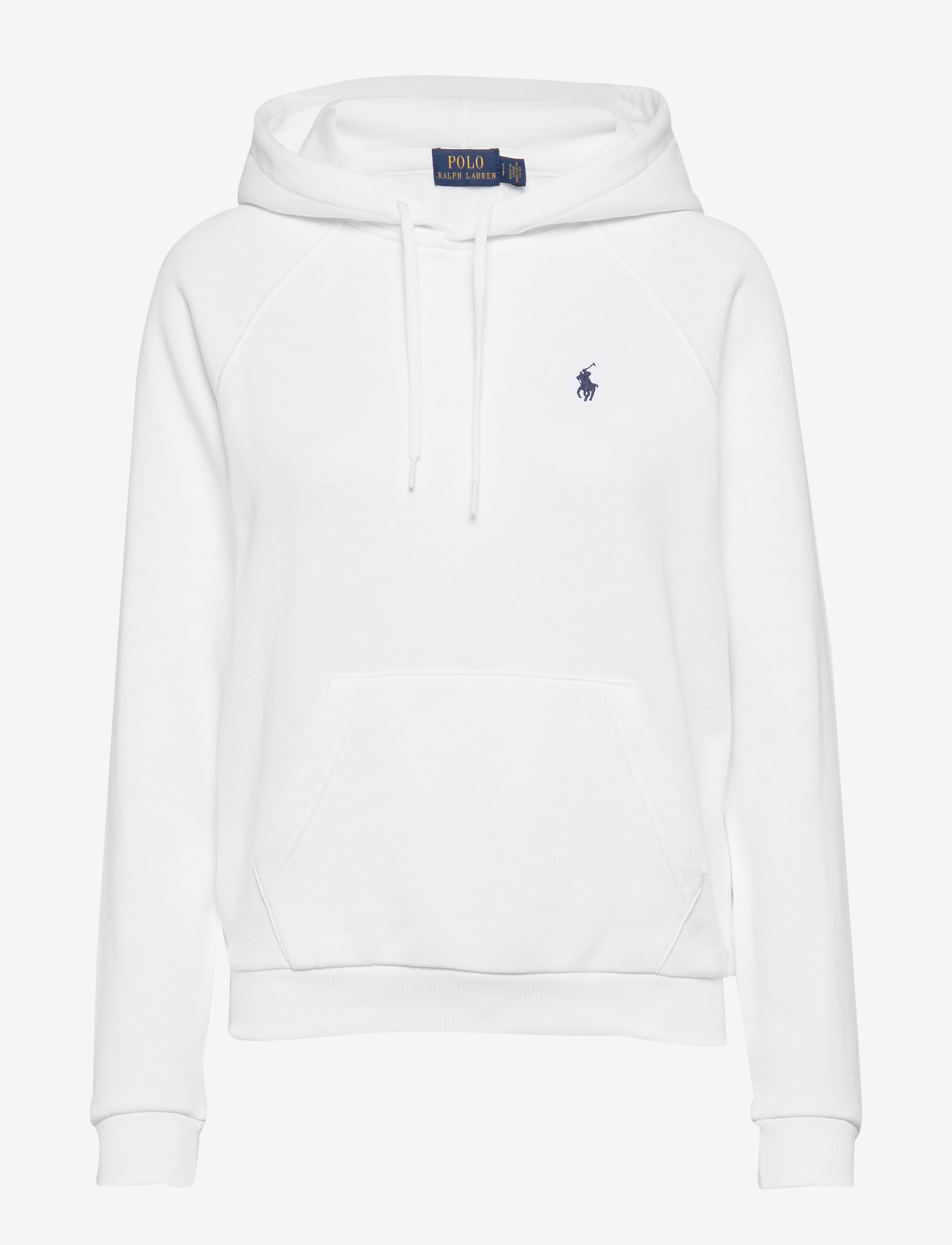 Polo Ralph Lauren Fleece Pullover Hoodie, Kvinder, Pullover Hættetrøje, Hvid, Str: XS