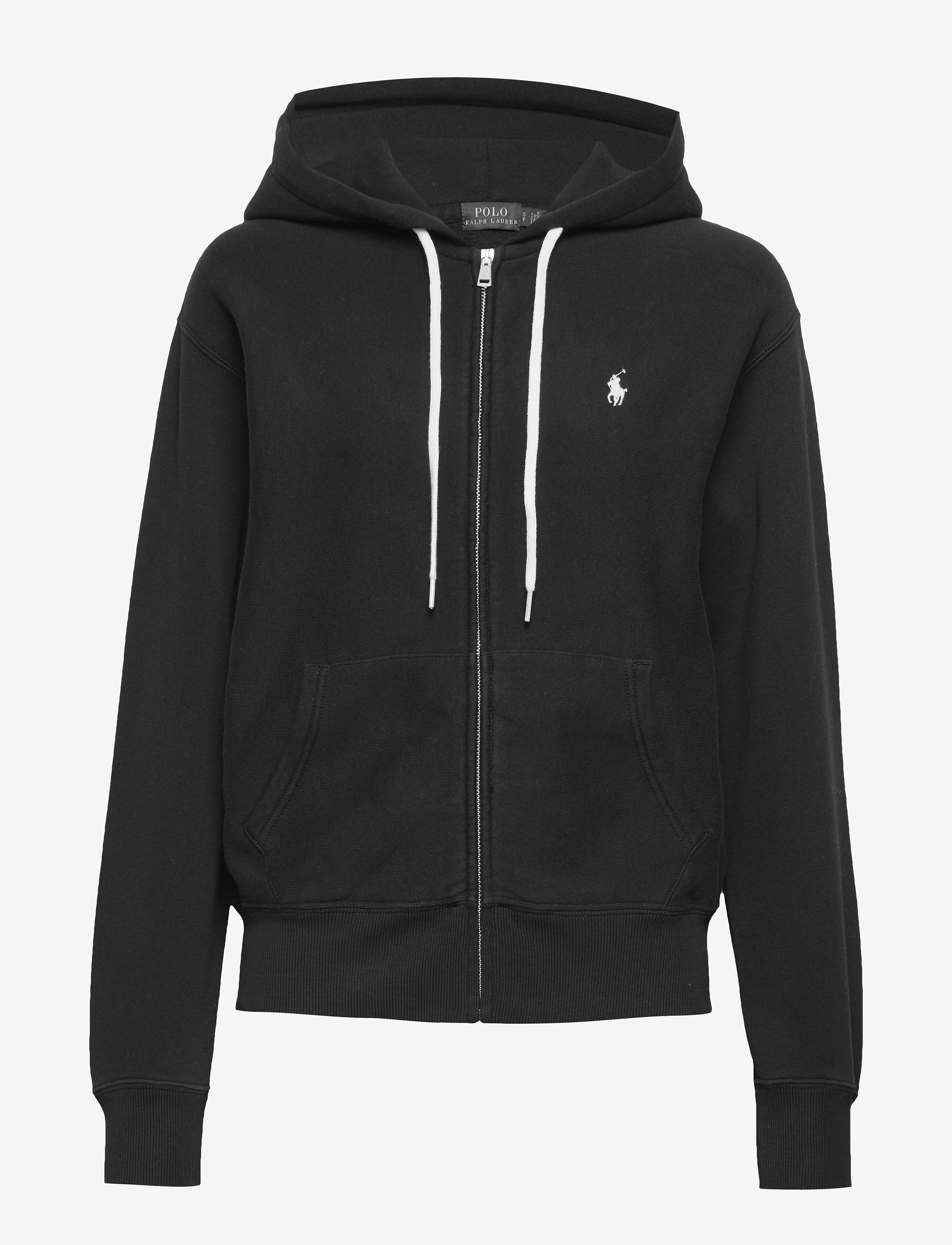 Fleece Full-Zip Hoodie - POLO BLACK