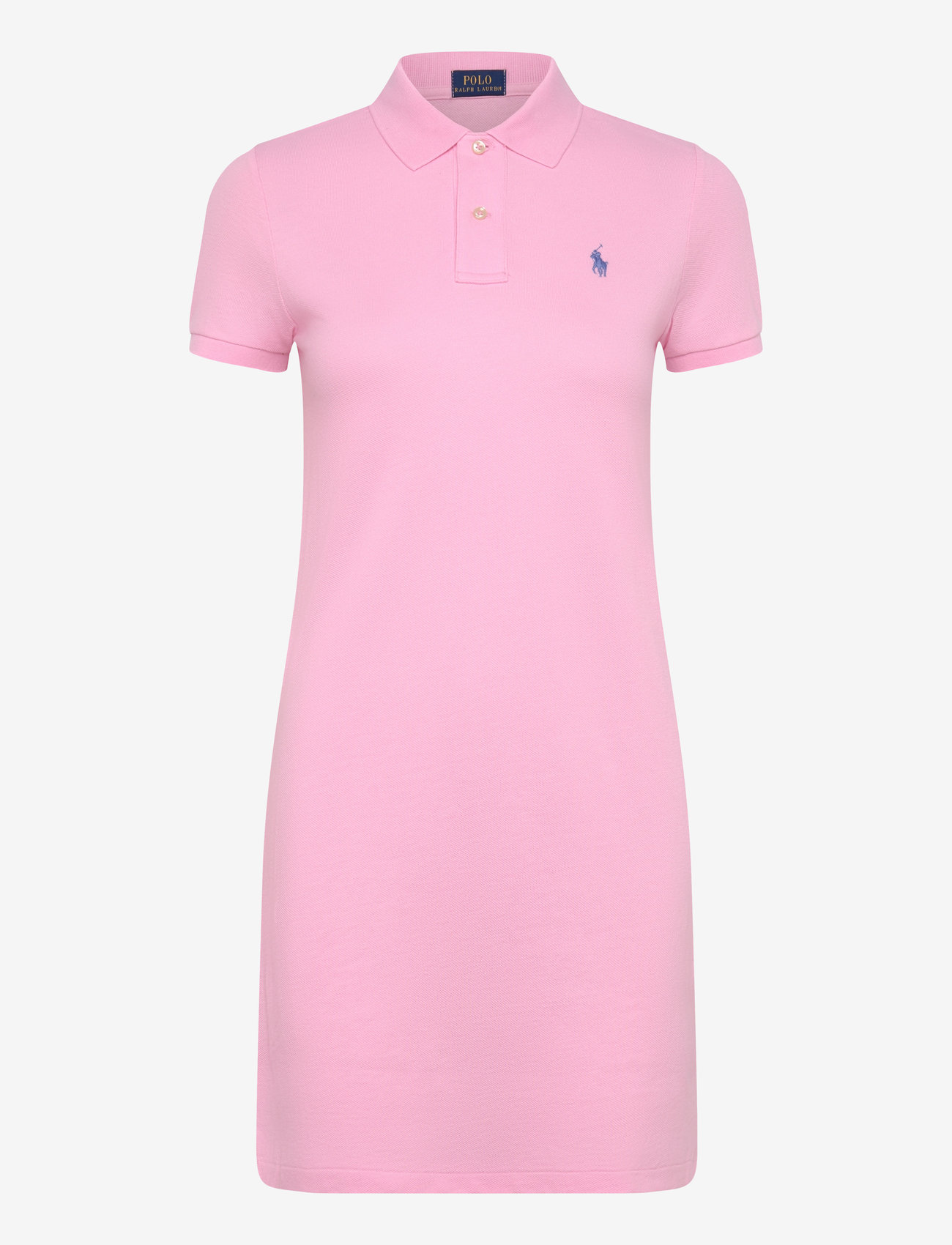 Polo Ralph Lauren - Cotton Mesh Polo Dress - t-shirtklänningar - carmel pink/c7349 - 0
