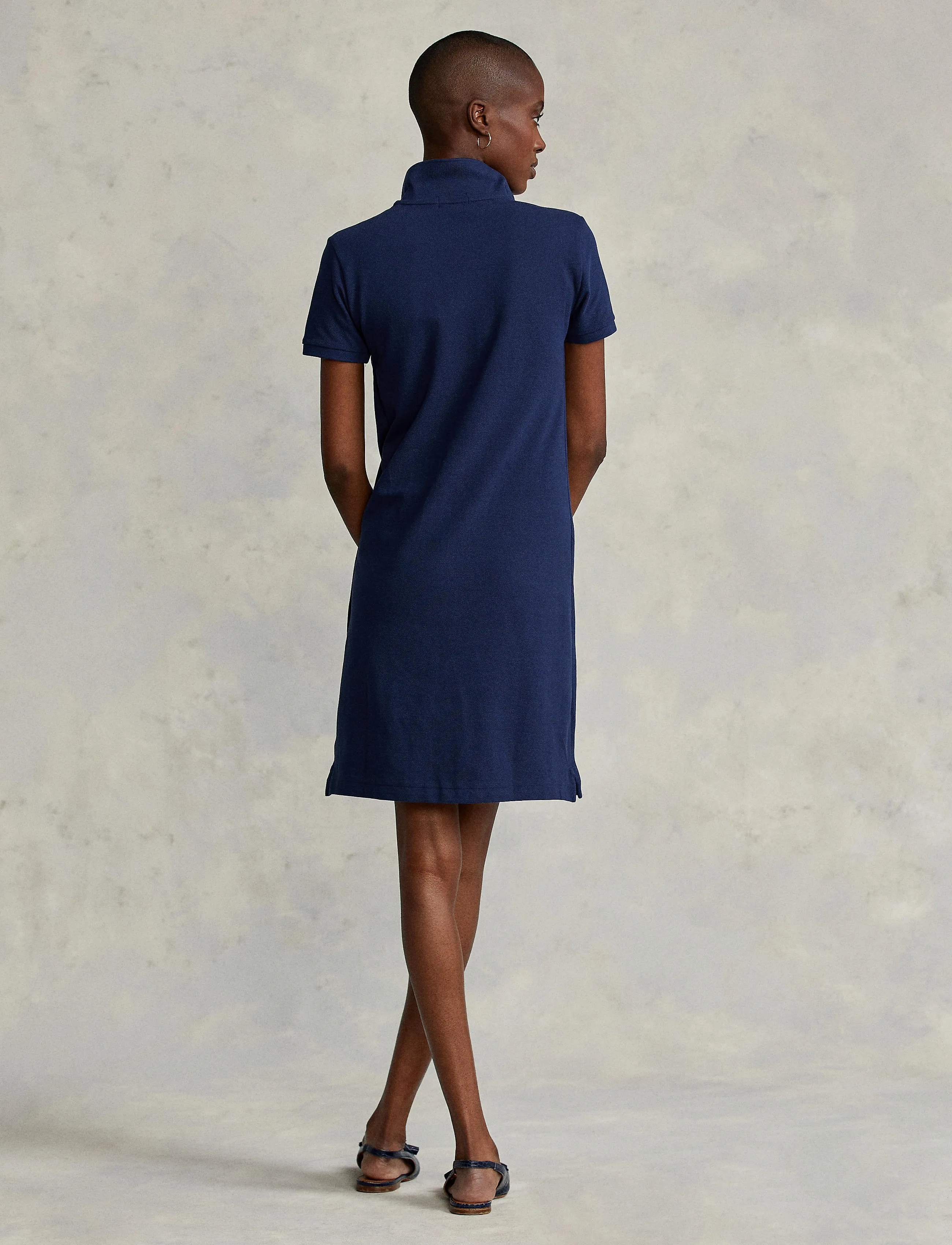Polo Ralph Lauren - Cotton Mesh Polo Dress - t-shirtklänningar - newport navy/c387 - 3