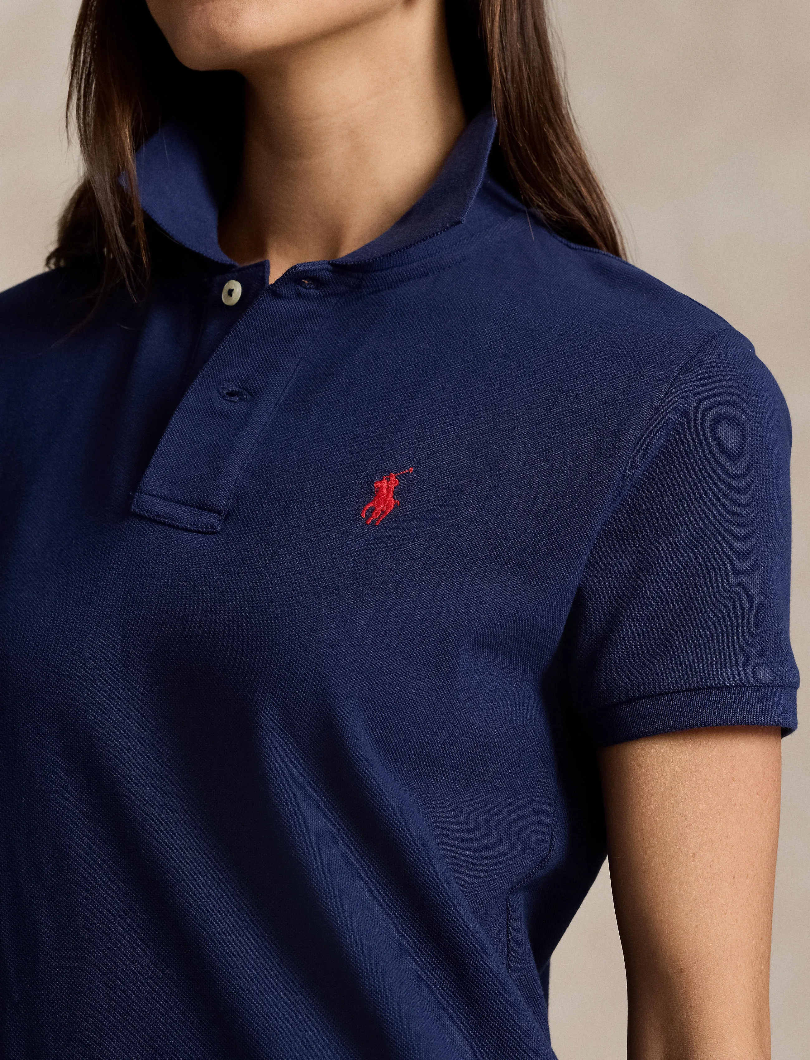 Polo Ralph Lauren - Cotton Mesh Polo Dress - t-shirtklänningar - newport navy/c387 - 4