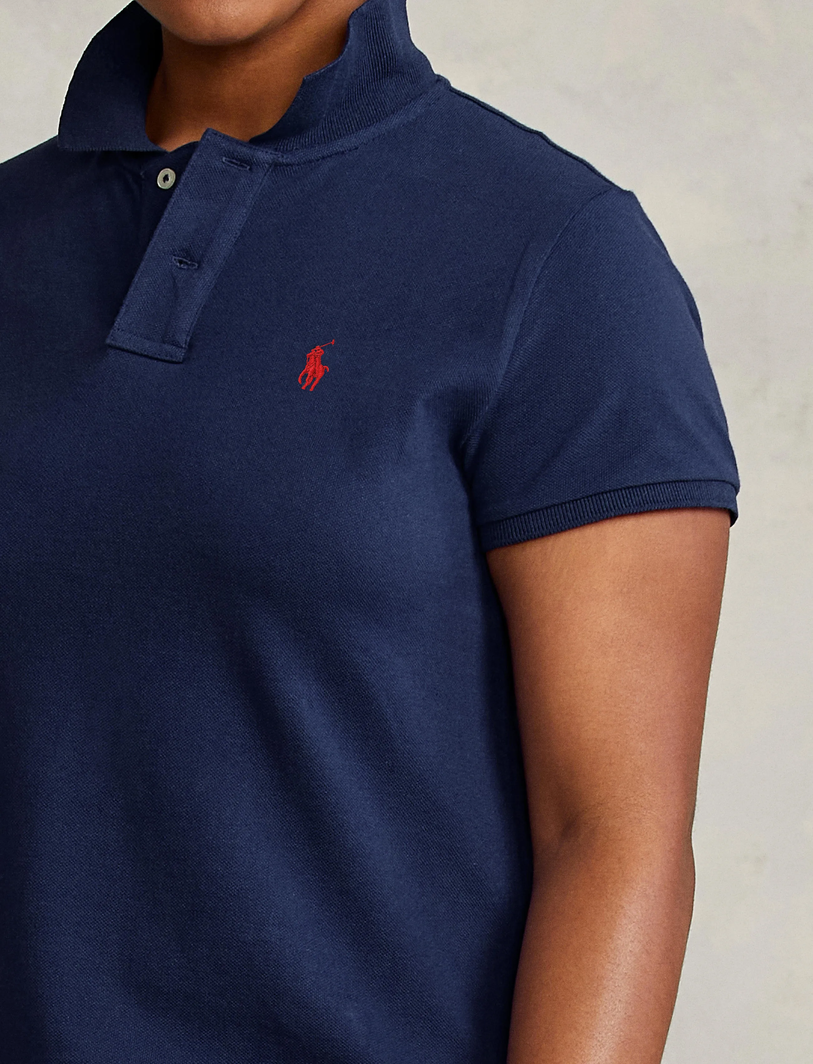 Polo Ralph Lauren - Cotton Mesh Polo Dress - t-shirtklänningar - newport navy/c387 - 5