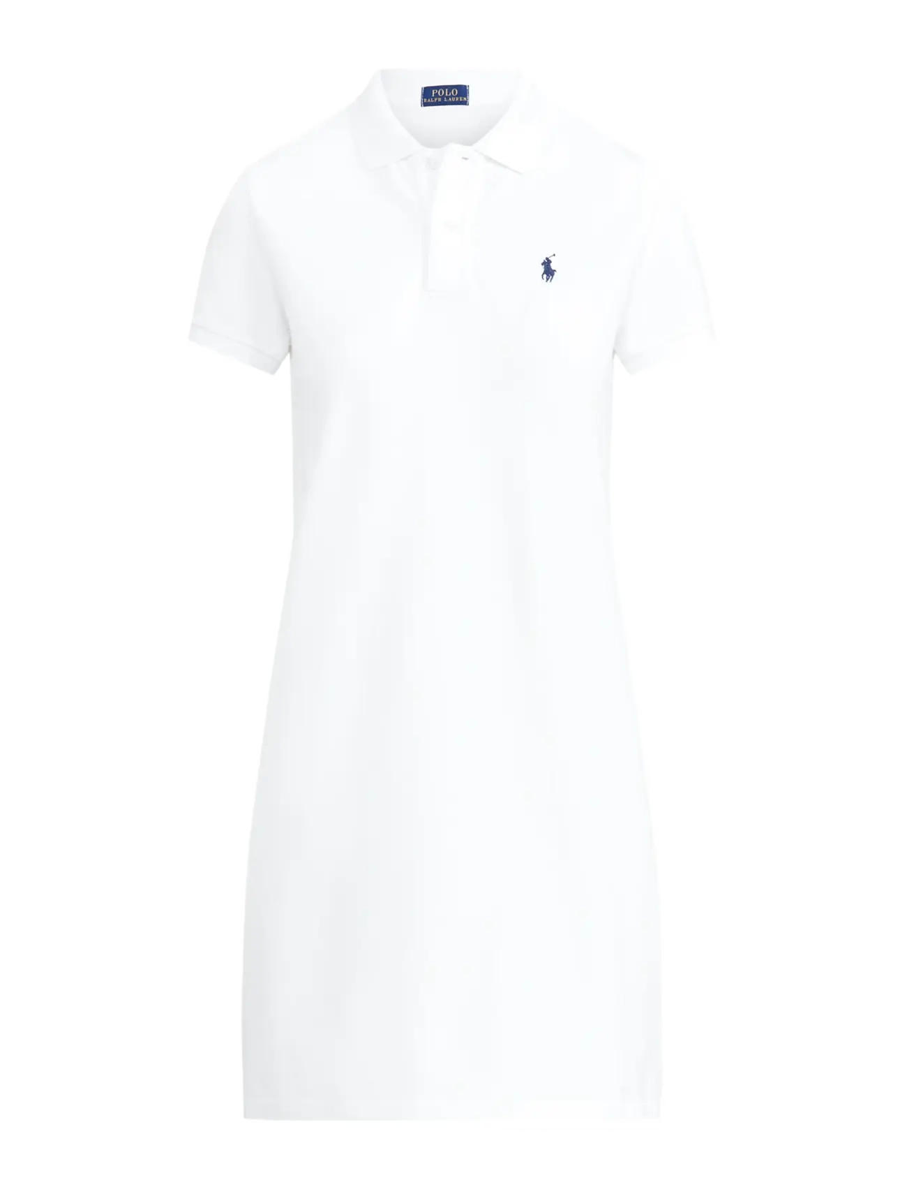 POLO RALPH LAUREN Baumwolle Mesh Polo Kleid Weiß - S - Damen