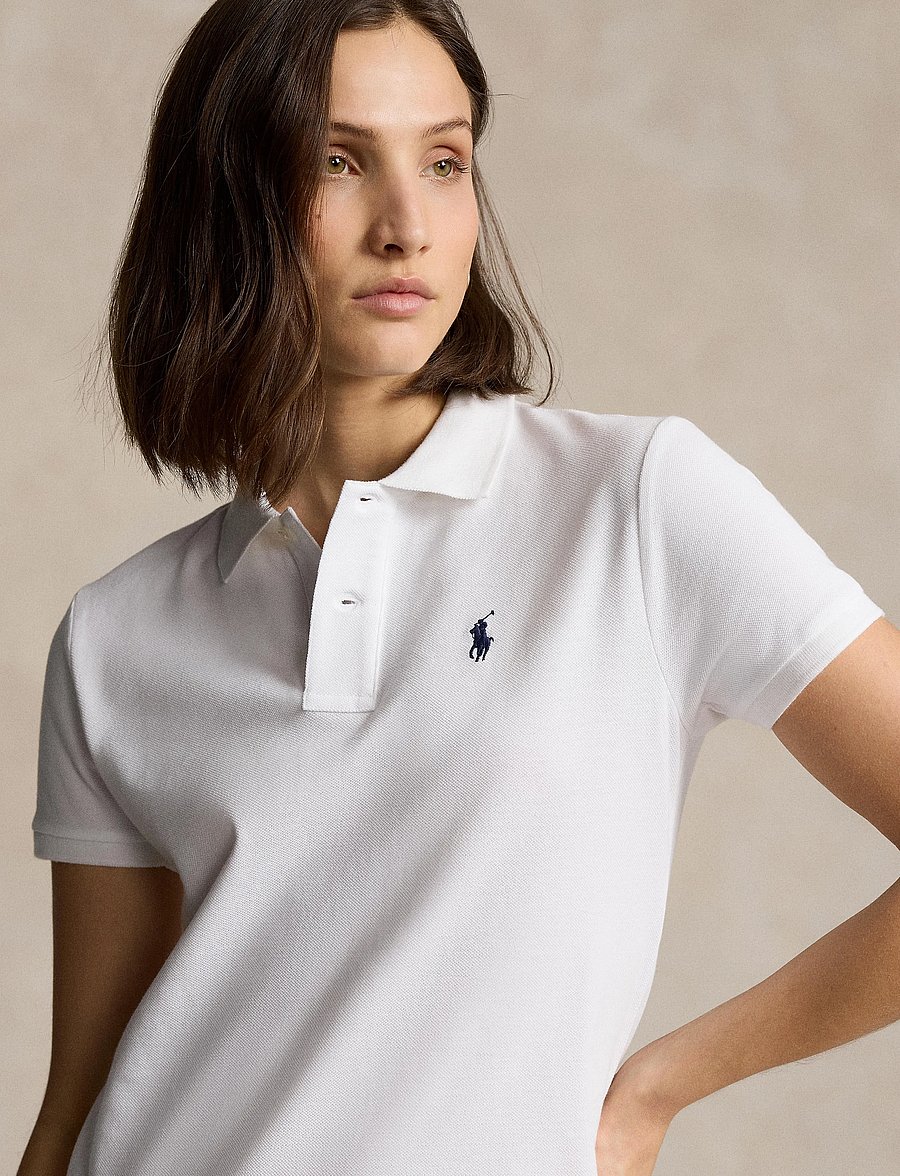 Polo Ralph Lauren - Cotton Mesh Polo Dress - t-särkkleidid - white/c7916 - 4