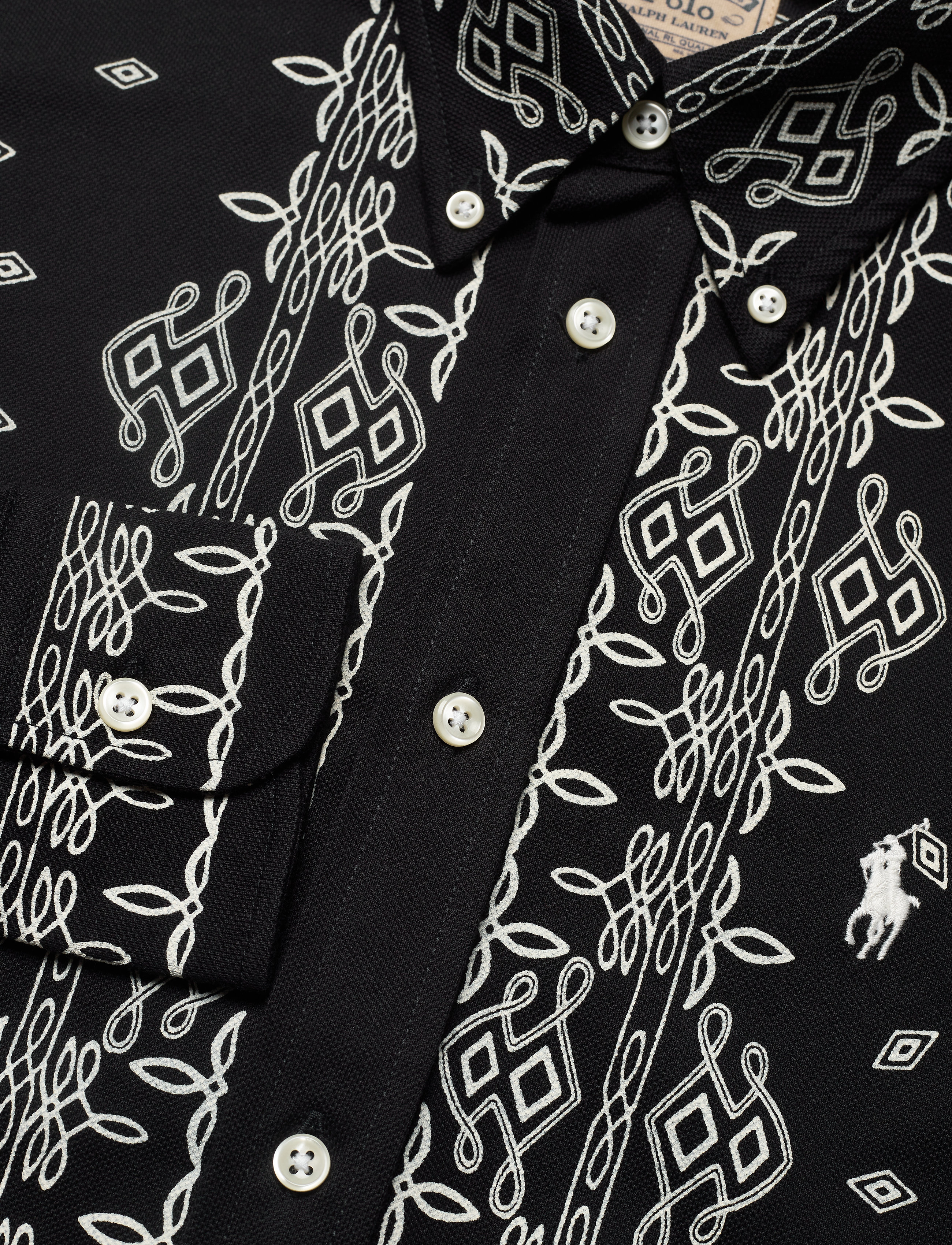 Polo Ralph Lauren - Bandanna-Print Cotton Shirt - new classic black - 2
