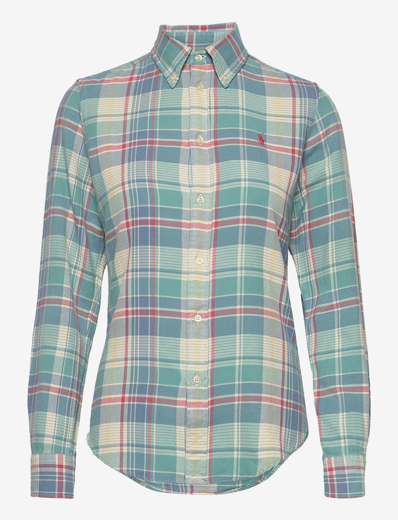 Polo Ralph Lauren - Plaid Cotton Twill Shirt - 770 faded teal/cr - 0