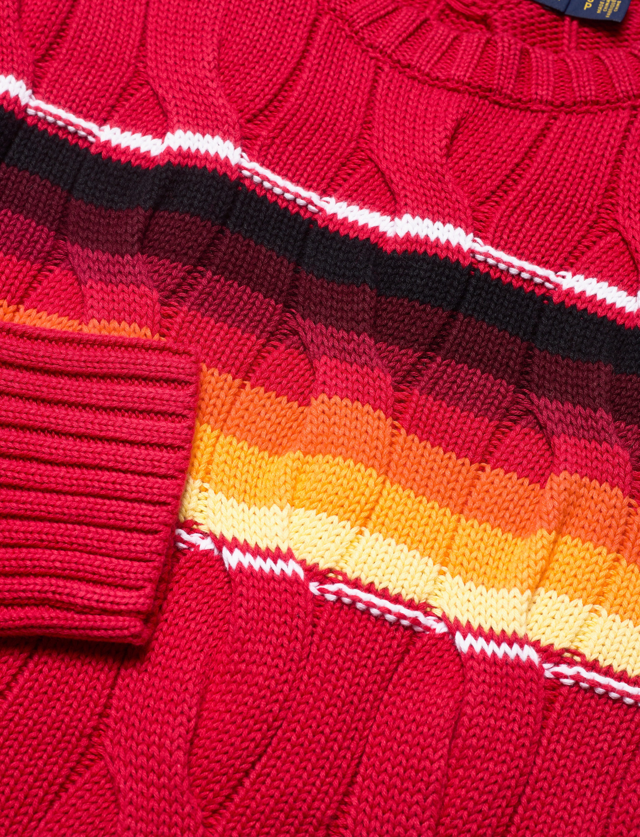 Polo Ralph Lauren - Striped Cable-Knit Sweater - serape - 3