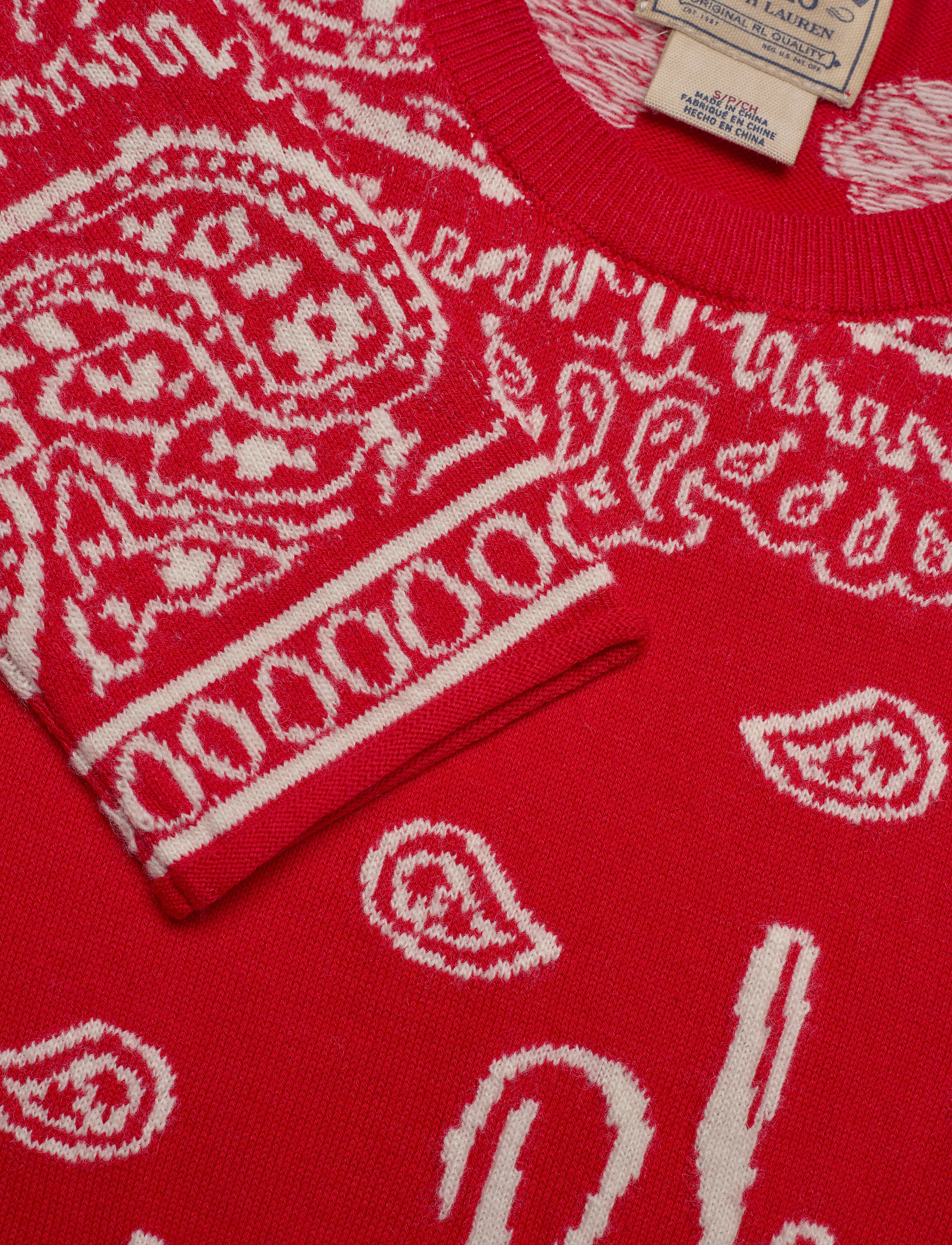 Polo Ralph Lauren - Bandanna Crewneck Sweater - red multi - 3