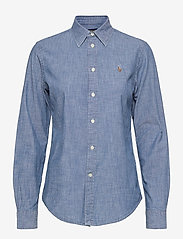 Straight Fit Cotton Chambray Shirt - BSR INDIGO