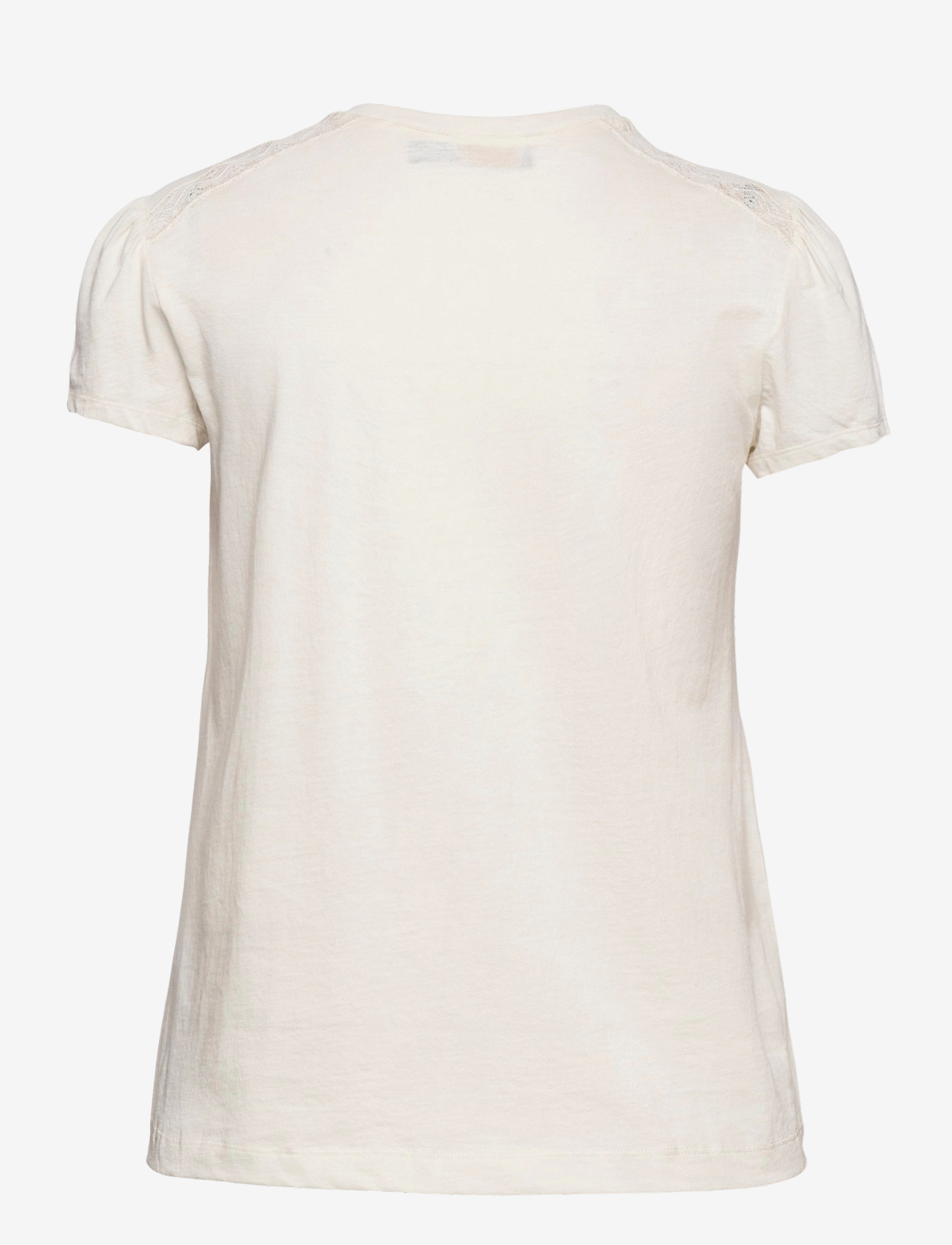 Polo Ralph Lauren - Lace-Trim Cotton Tee - antique cream - 2