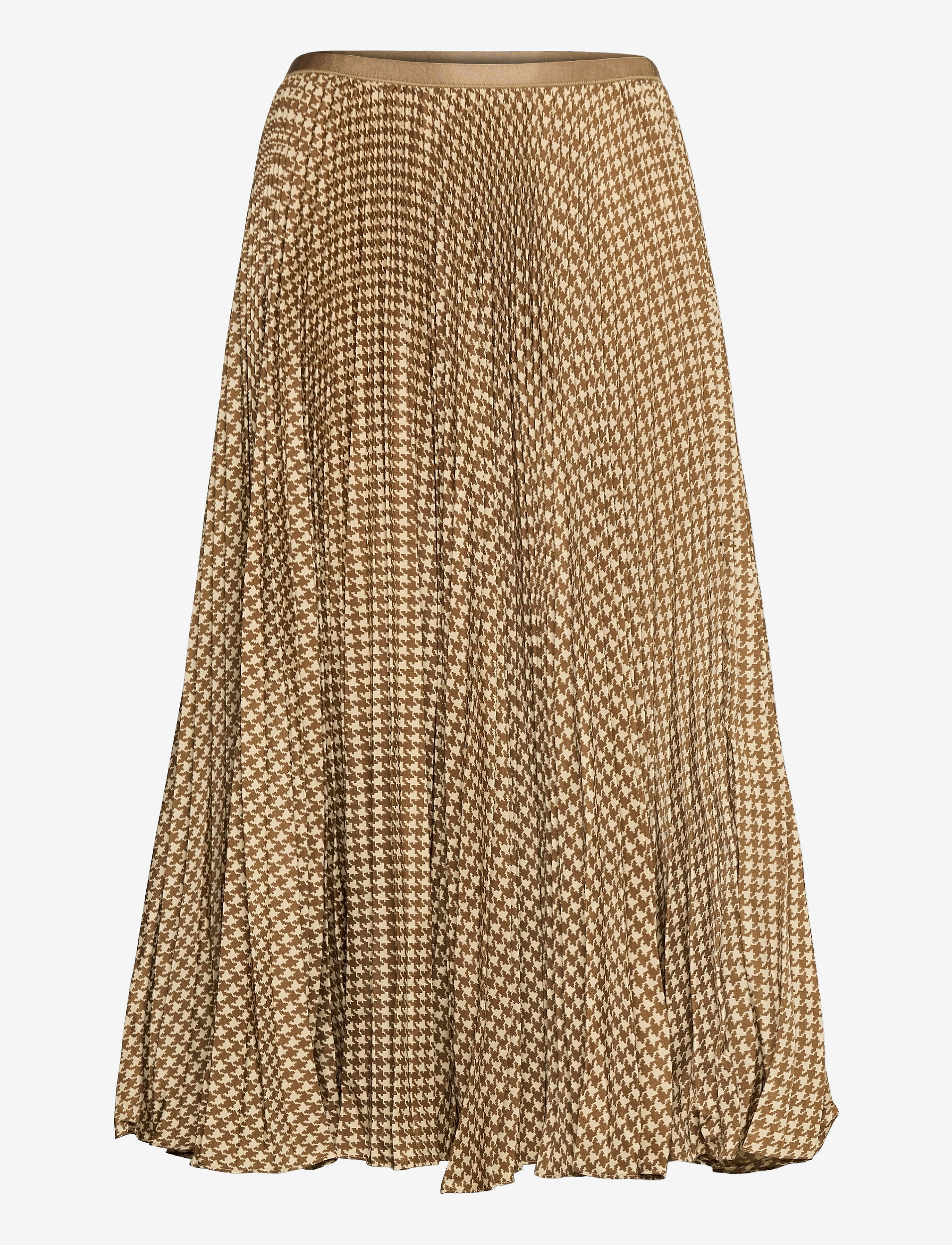 Polo Ralph Lauren - Houndstooth Pleated Skirt - brown/tan houndst - 1