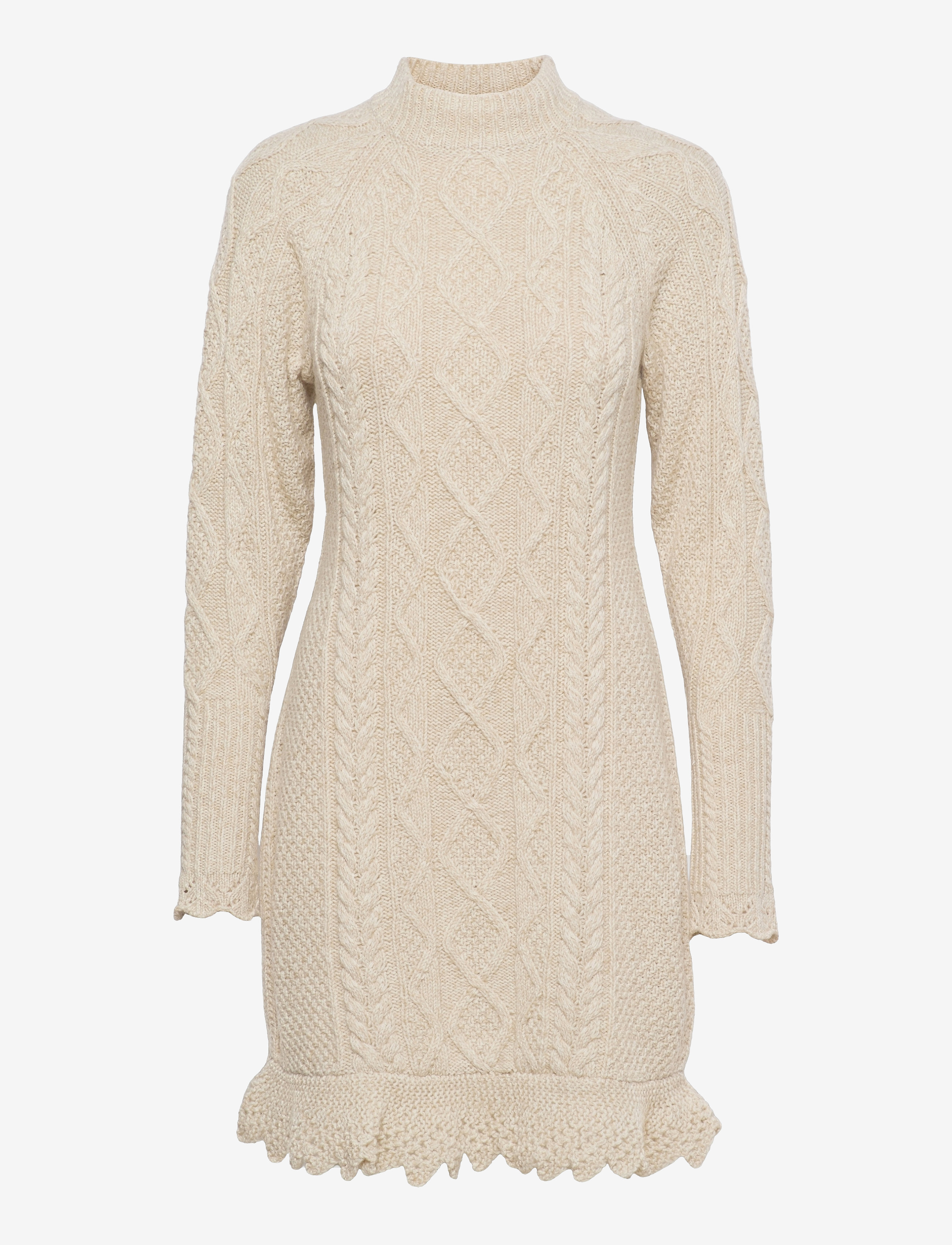 Polo Ralph Lauren - Aran-Knit Wool-Blend Dress - oatmeal marl - 0
