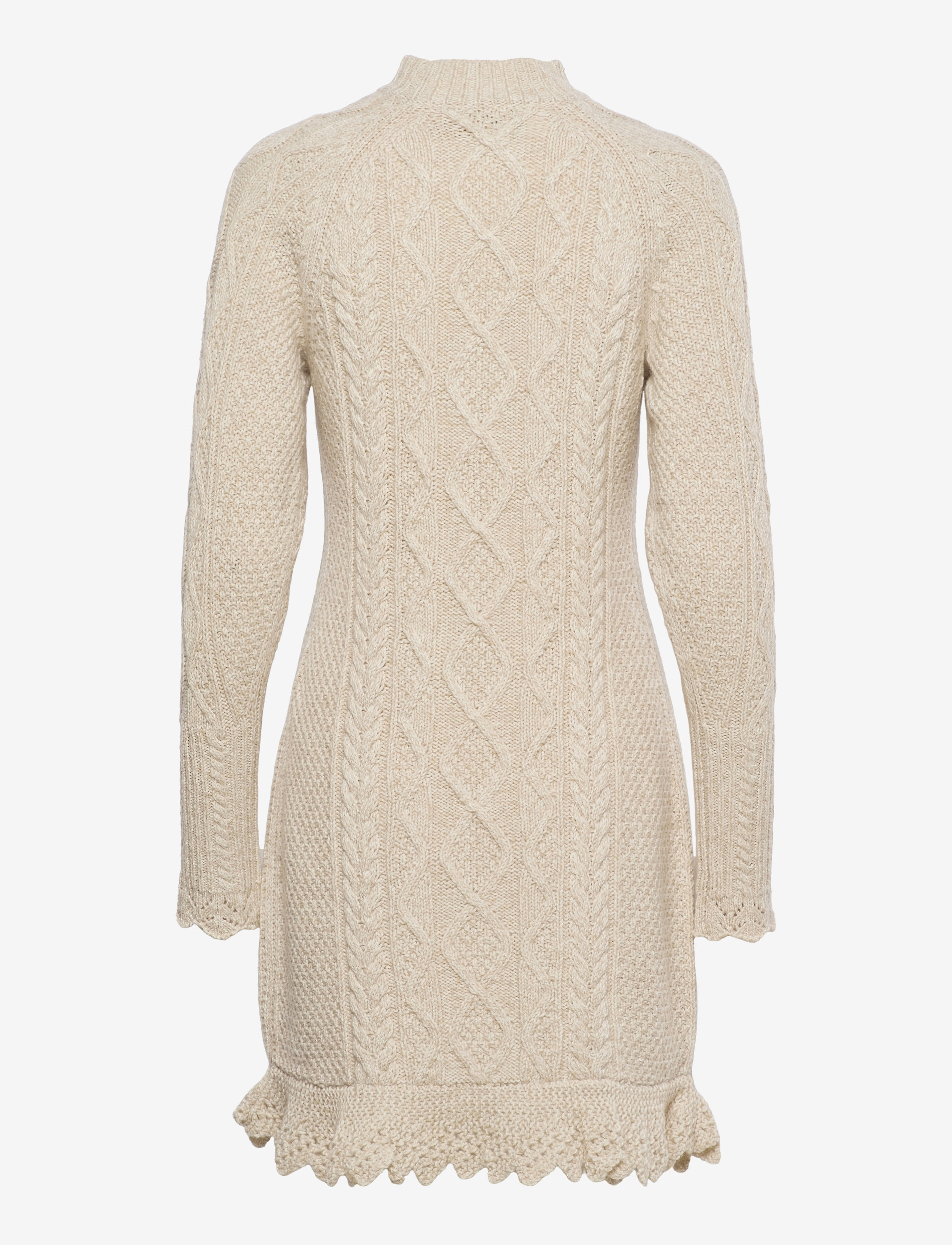 Polo Ralph Lauren - Aran-Knit Wool-Blend Dress - oatmeal marl - 1