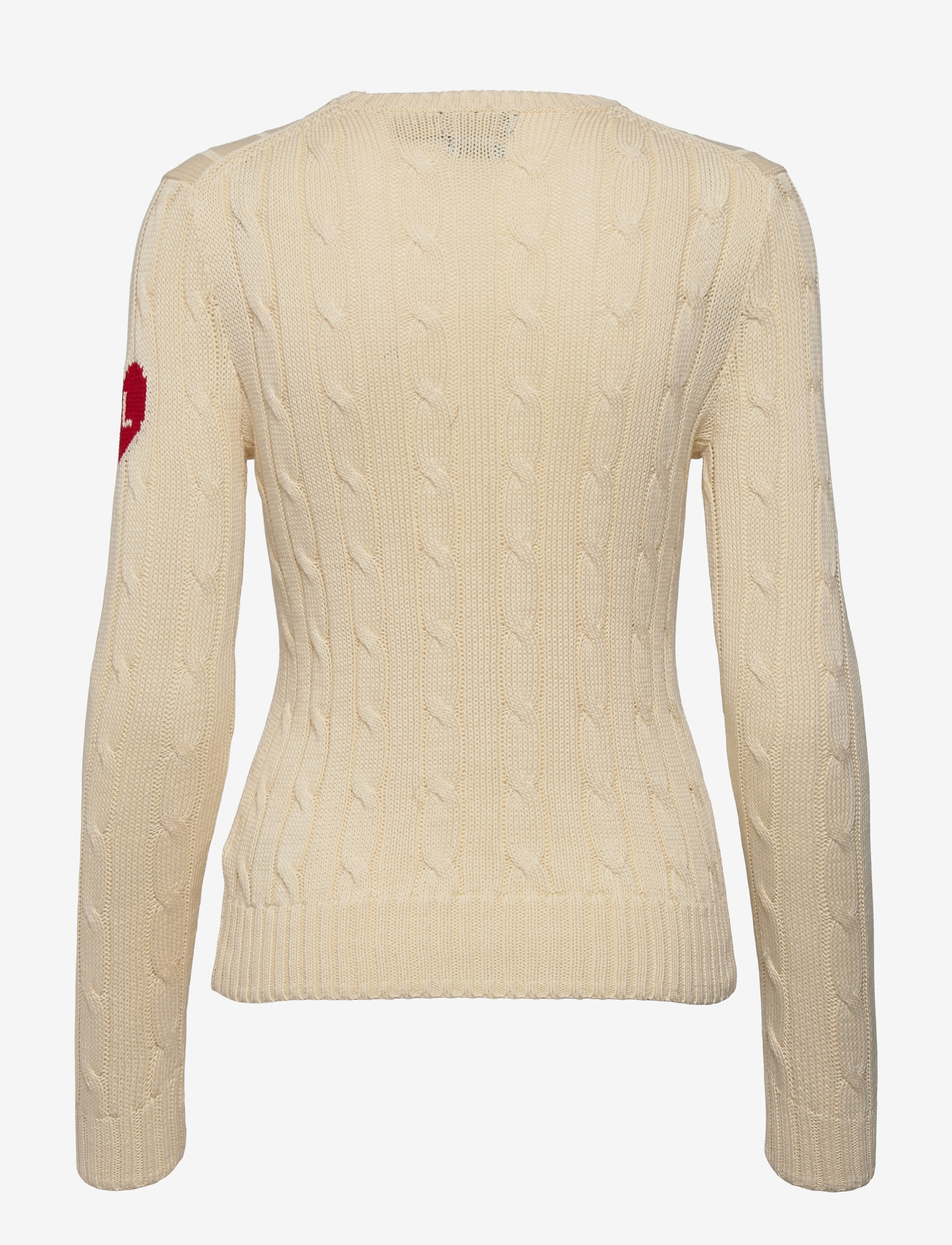 Polo Ralph Lauren - Logo Heart Cable-Knit Cotton Sweater - cream - 1