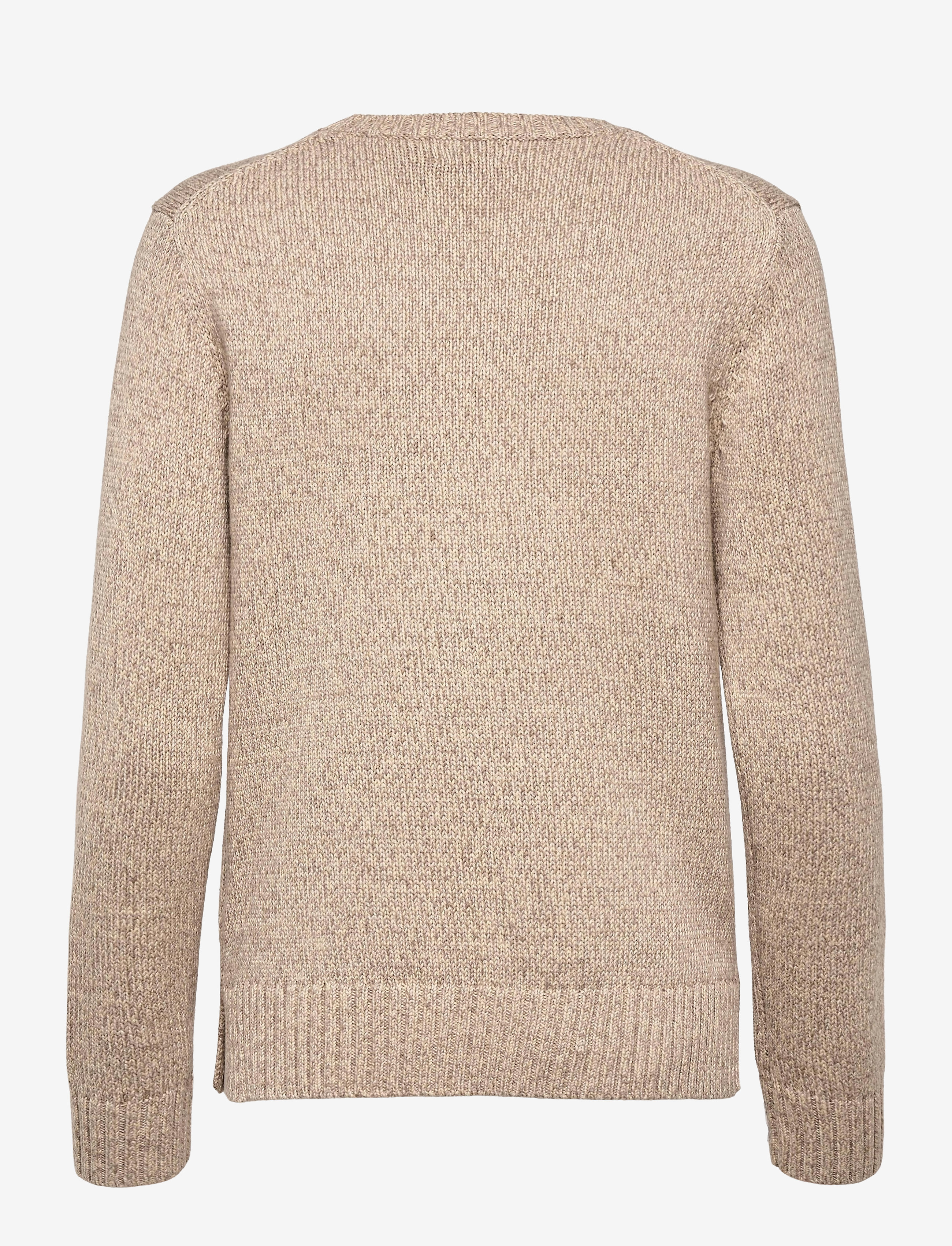 Polo Ralph Lauren - Shearling Polo Bear Wool-Blend Sweater - taupe multi - 1