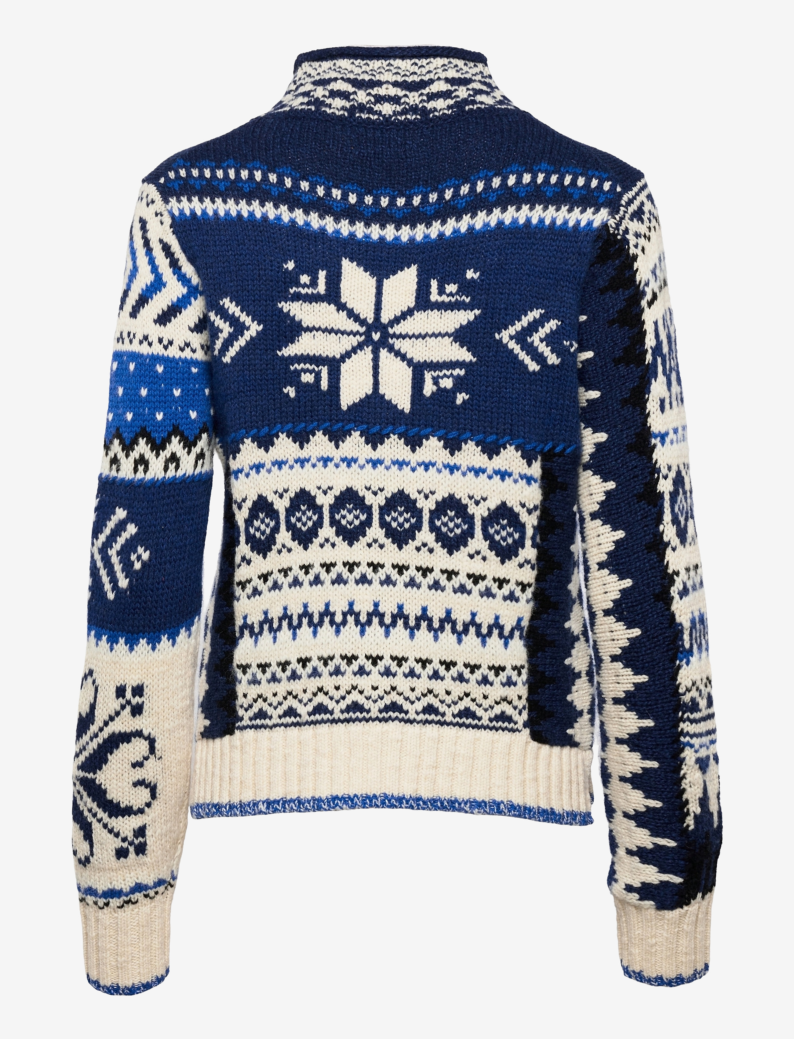 Polo Ralph Lauren - Fair Isle Turtleneck Sweater - cream blue multi - 1