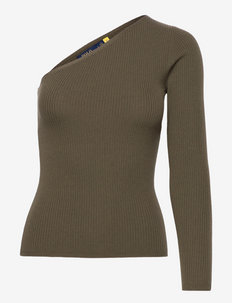 Merino Wool One-Shoulder Sweater, Polo Ralph Lauren