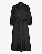 Cotton Broadcloth Dress - POLO BLACK