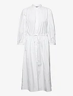 Cotton Broadcloth Dress - WHITE