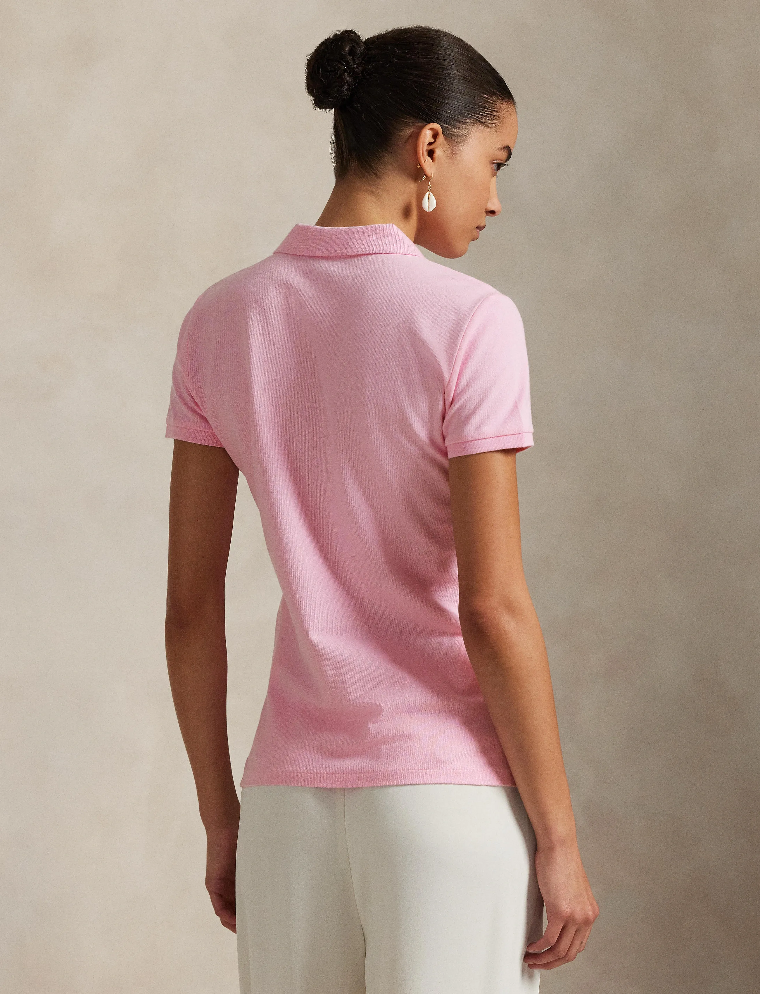 Polo Ralph Lauren - Slim Fit Stretch Polo Shirt - polo skyrtur - carmel pink - 3