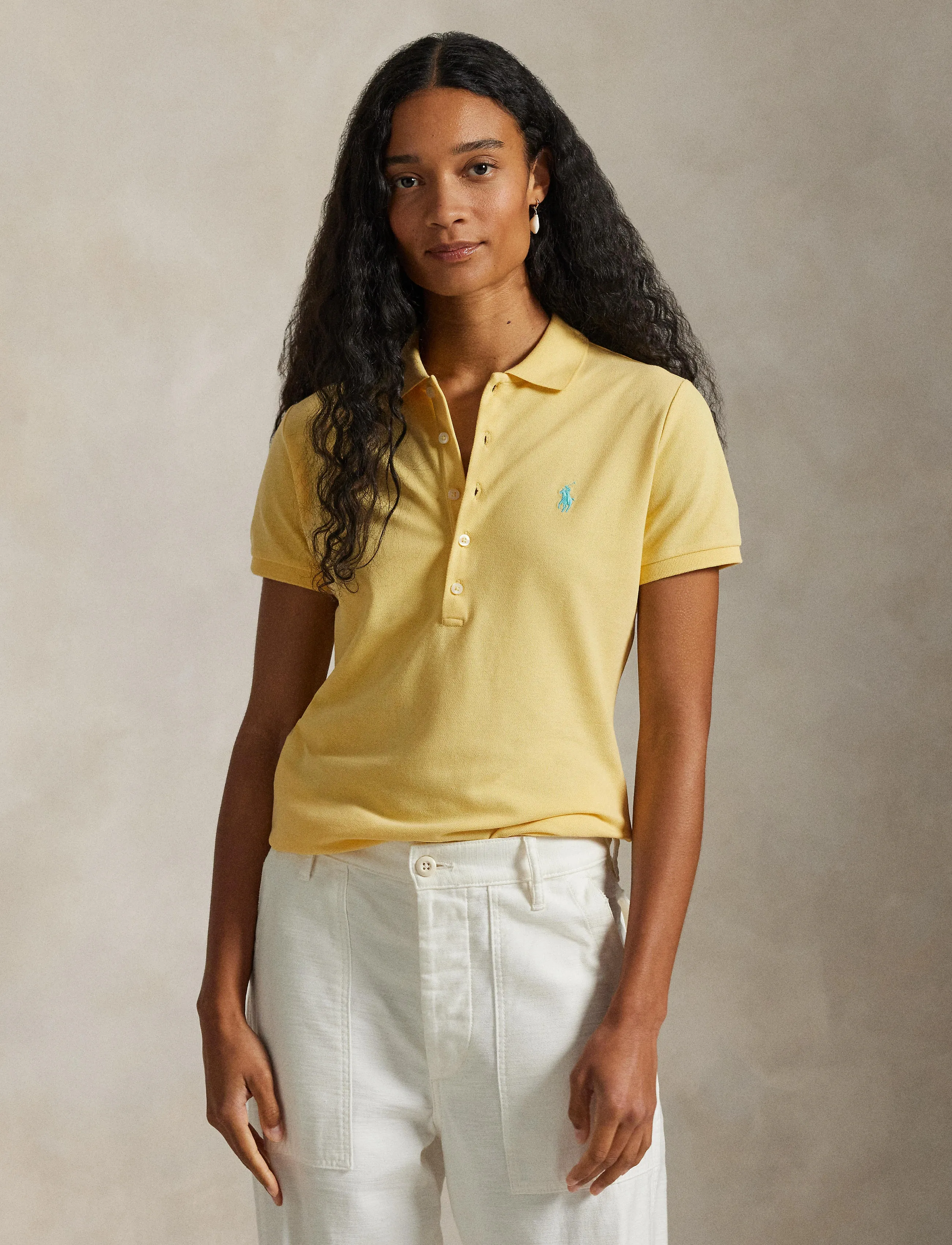 Polo Ralph Lauren Slim Fit Stretch Polo Shirt - T-skjorter & Topper - CORN YELLOW/C6103 / orange