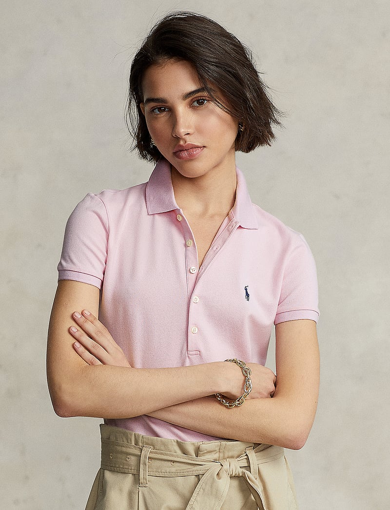Polo Ralph Lauren - Slim Fit Stretch Polo Shirt - pikéer - pink - 0