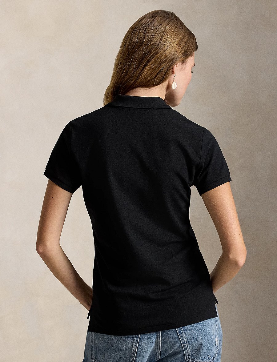 Polo Ralph Lauren - Slim Fit Stretch Polo Shirt - poloskjorter - polo black/white - 3
