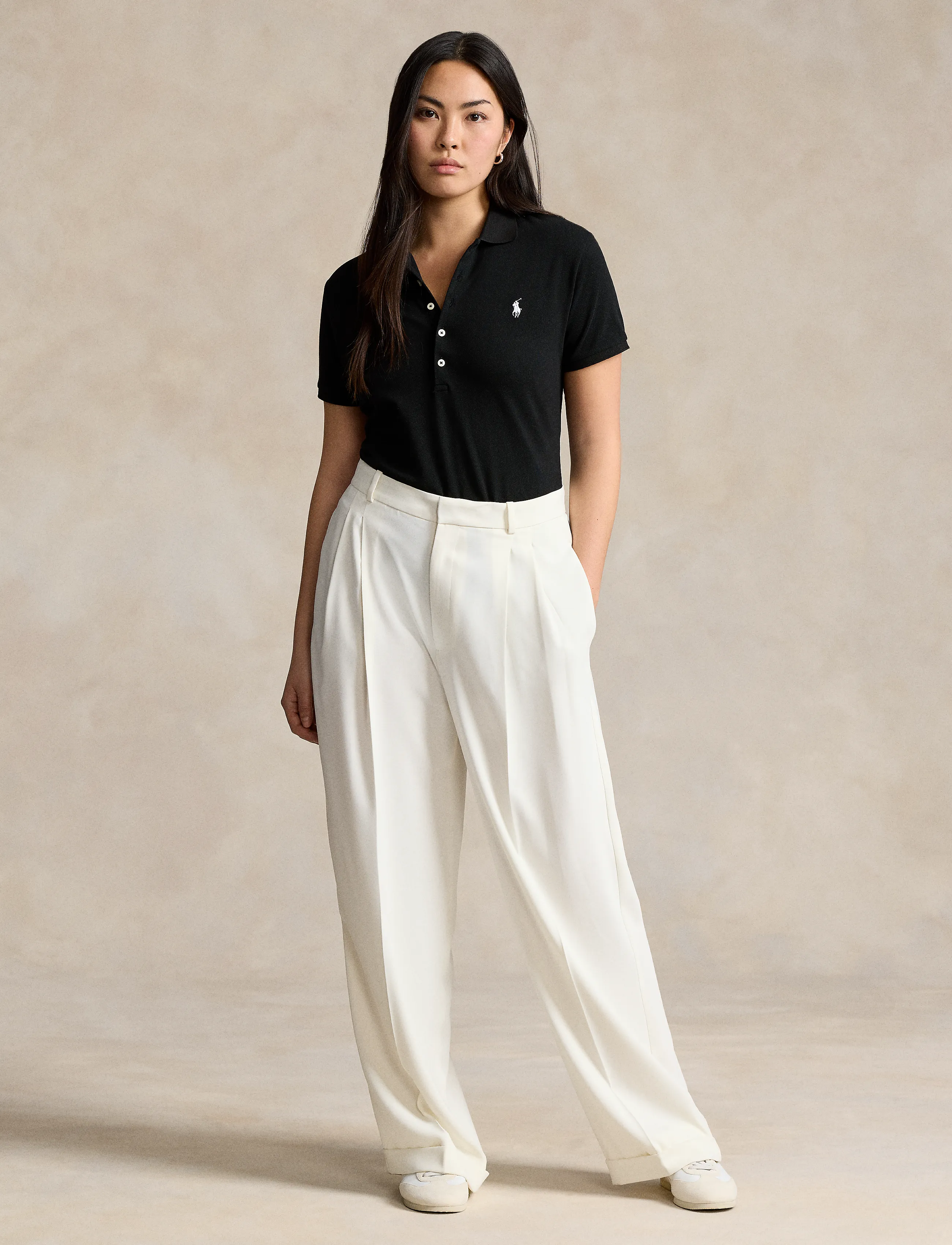 Polo Ralph Lauren - Slim Fit Stretch Polo Shirt - poloskjorter - polo black/white - 5