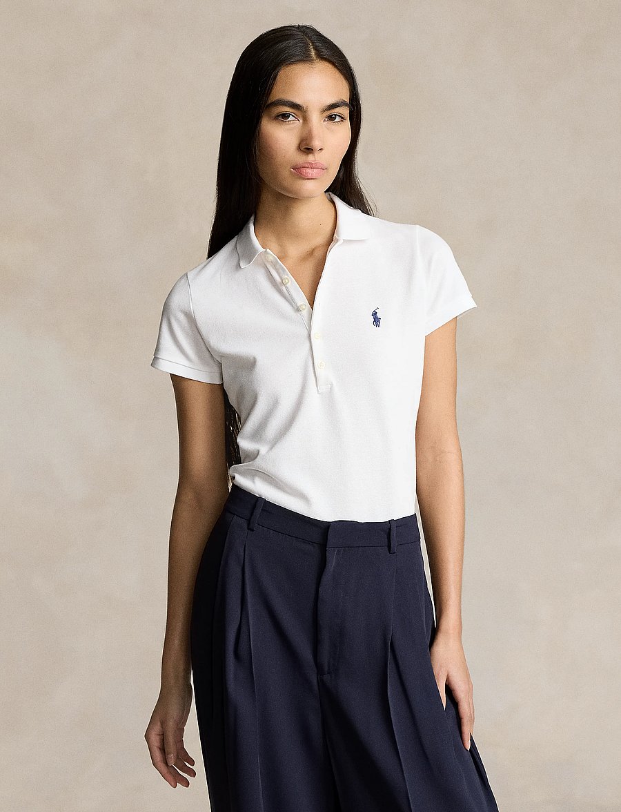 Polo Ralph Lauren - Slim Fit Stretch Polo Shirt - t-shirts & tops - white - 4